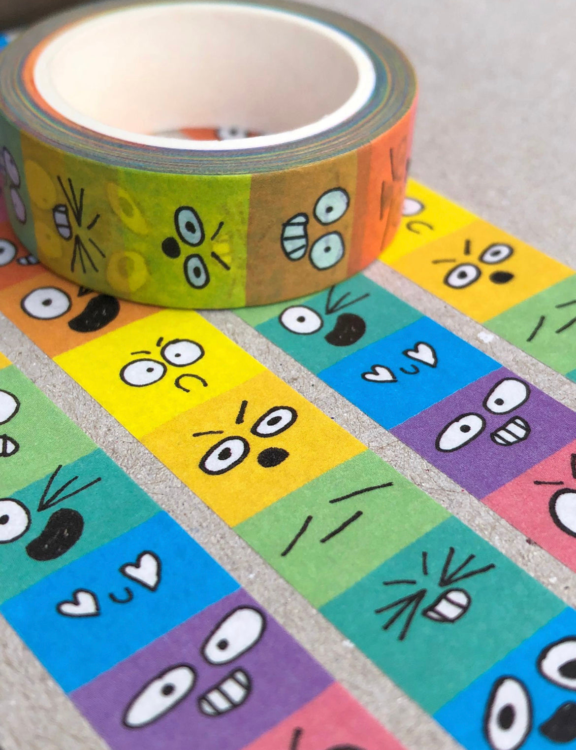 Funny Faces Rainbow Washi Tape