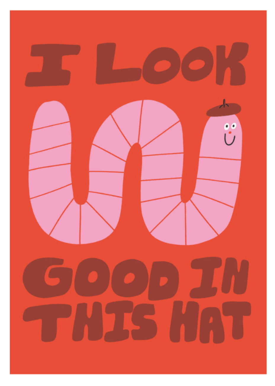 Worm in a Hat Print