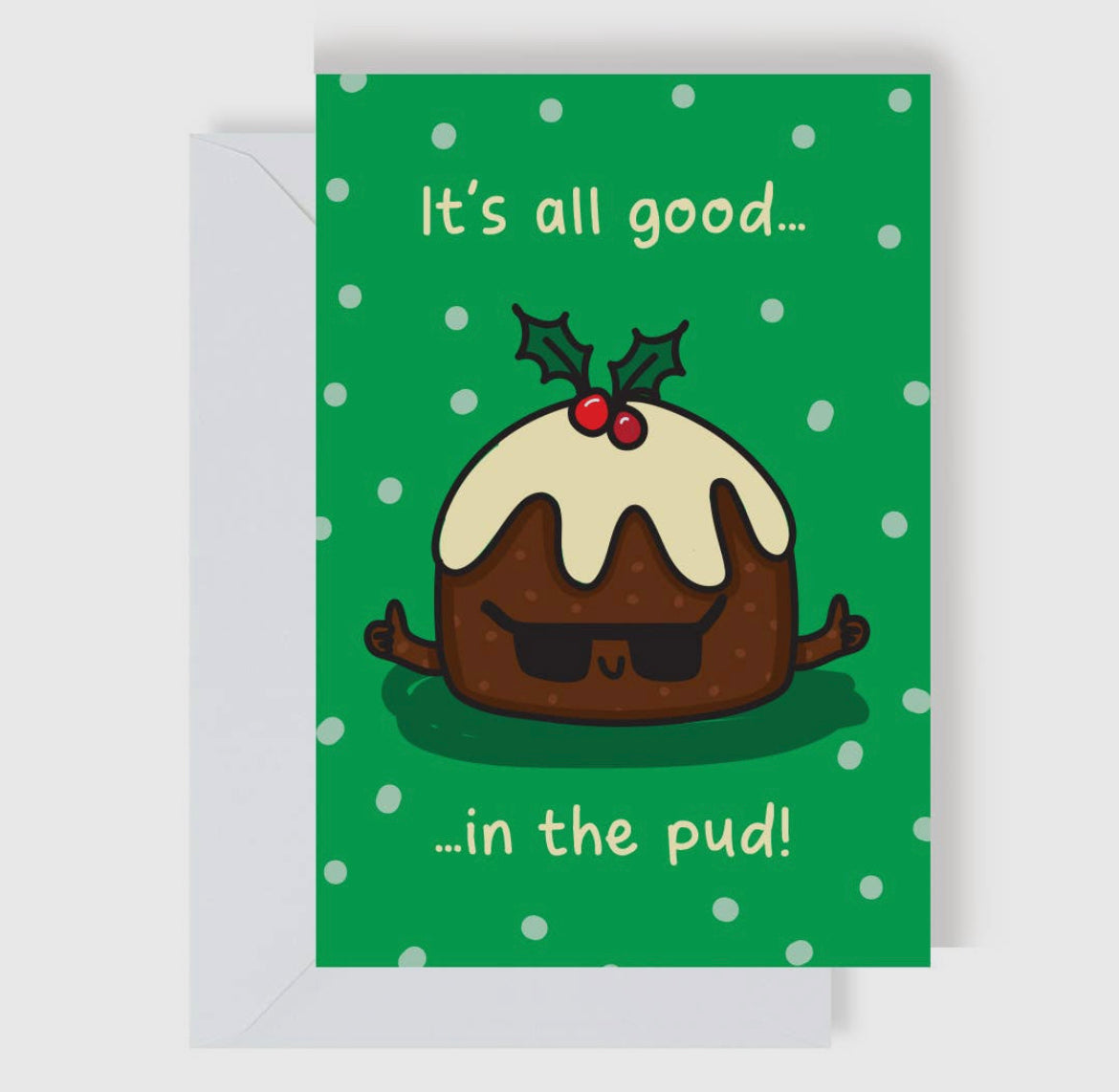 All Good in the Pud Christmas Card