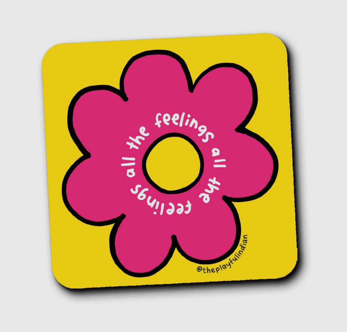 All the Feelings Flower Coaster