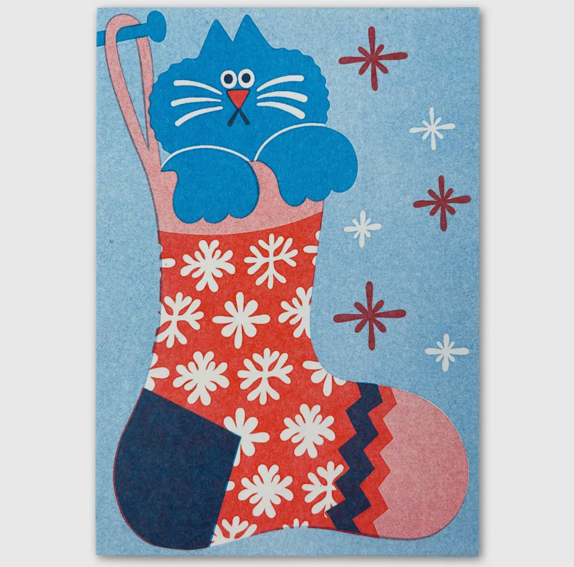 Christmas Cat Stocking Card