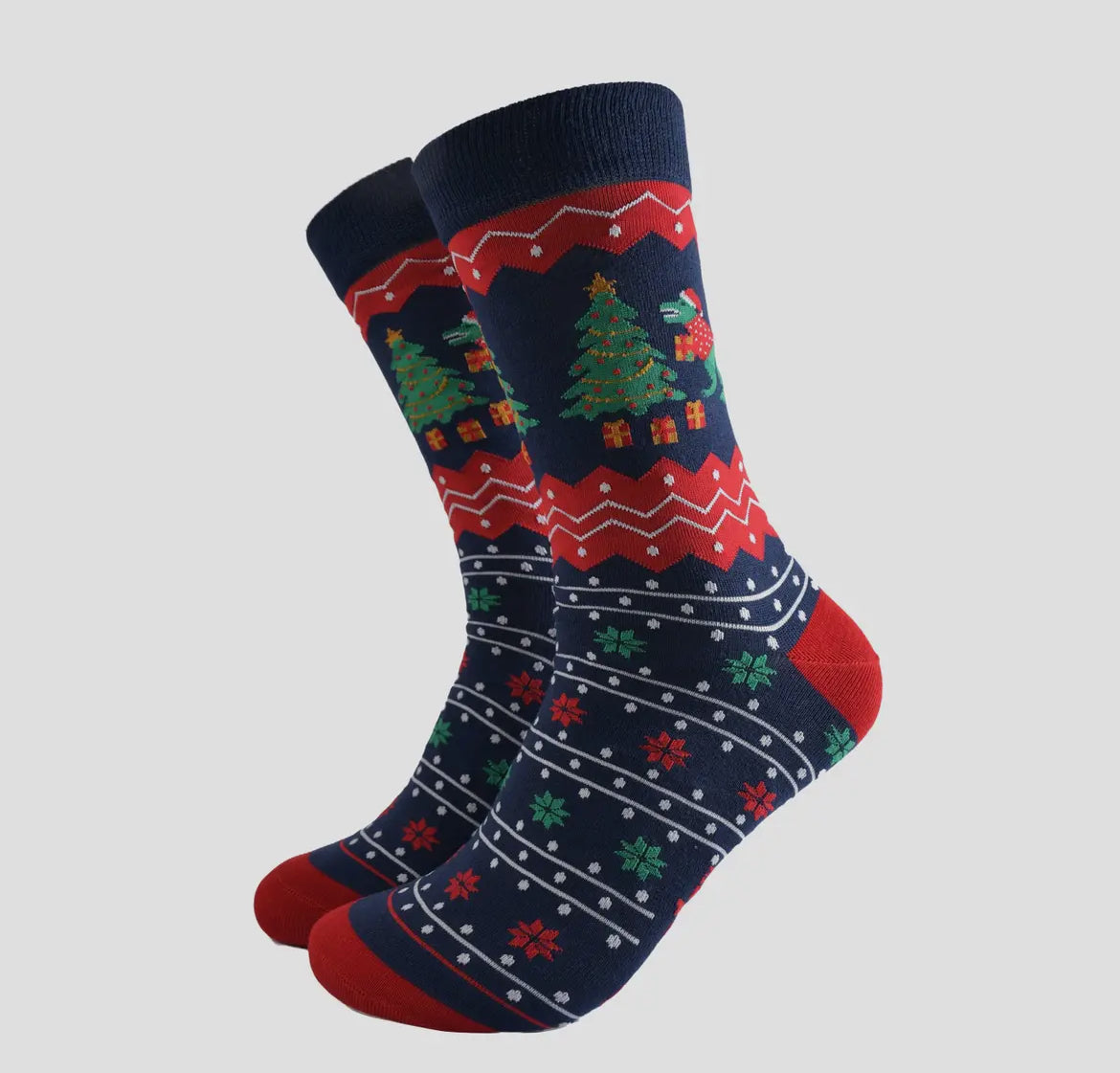 Christmas T Rex Bamboo Socks