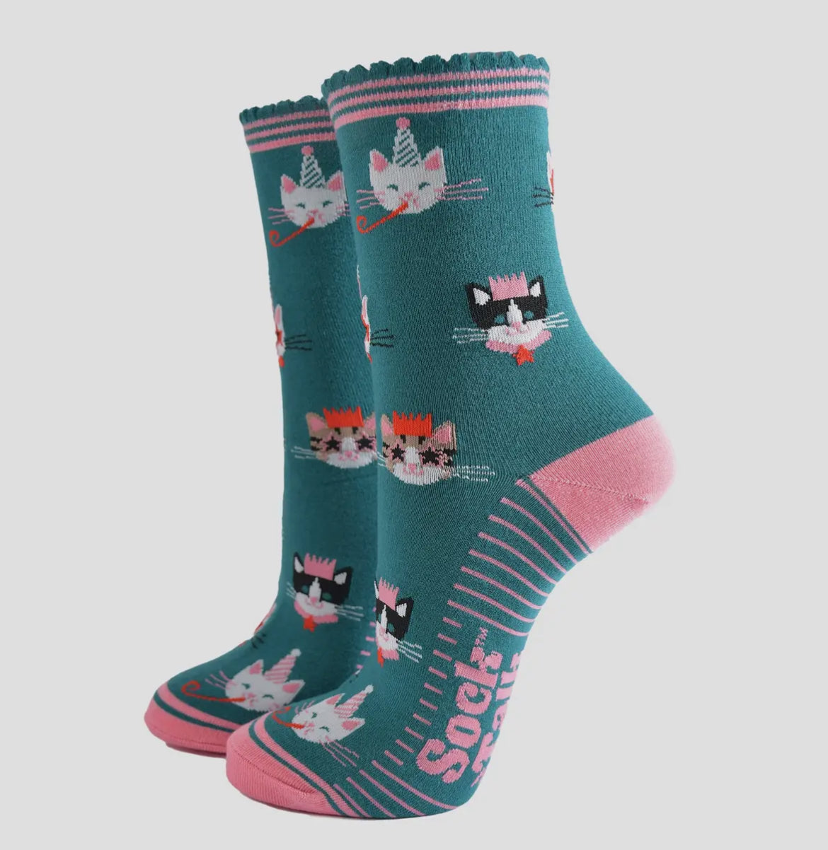 Women's Bamboo Party Cats Socks