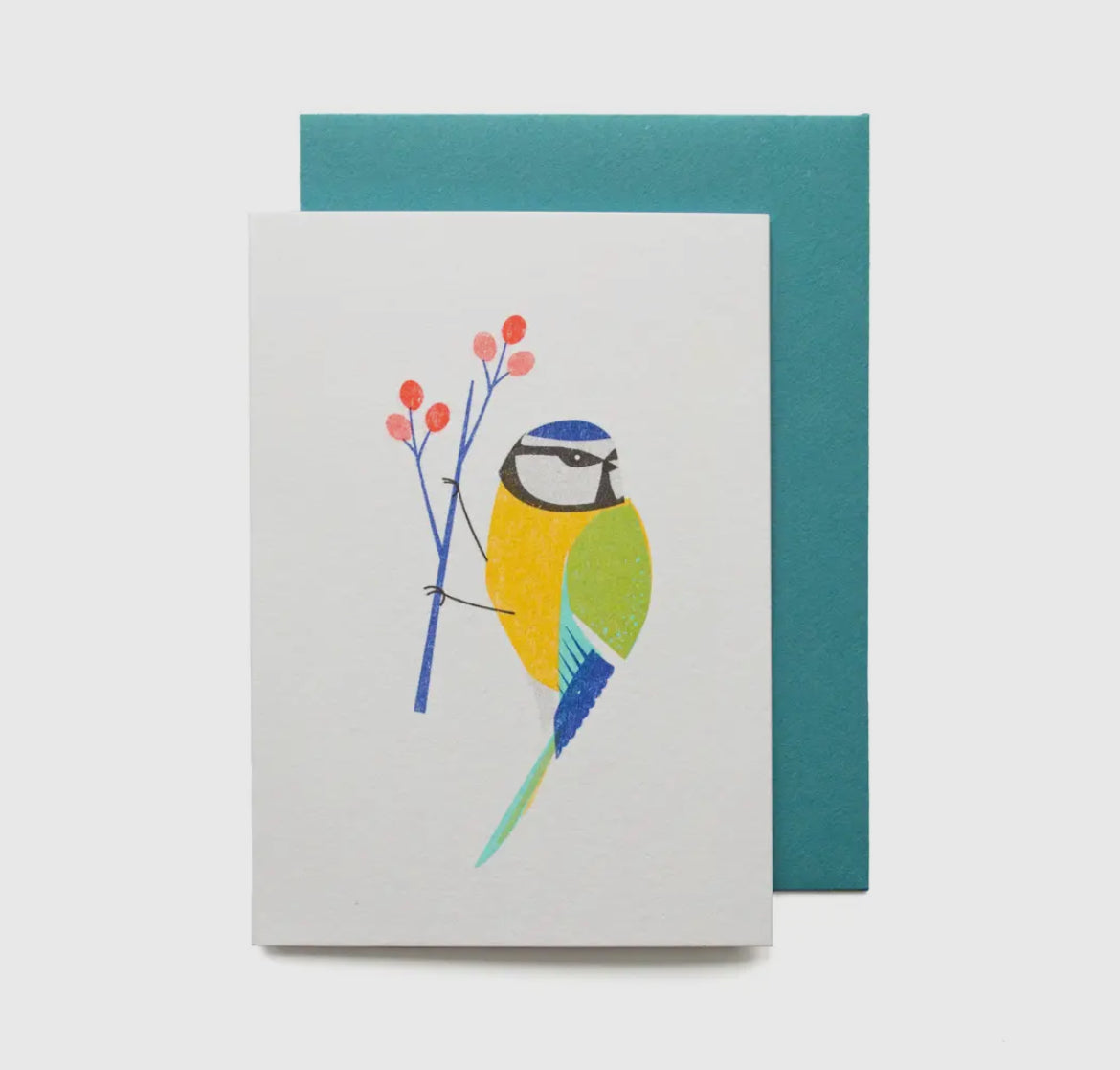 Blue Tit Mini Greeting Card