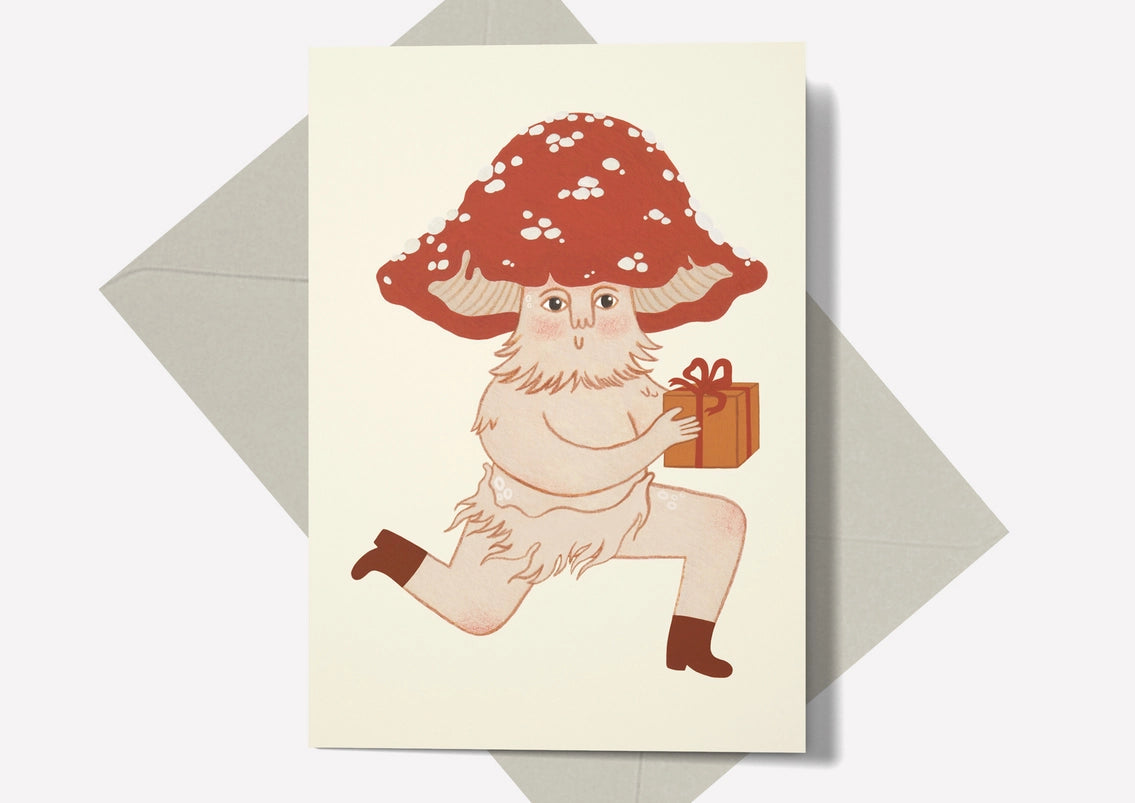 Mushroom Sends A Gift Greetings Card