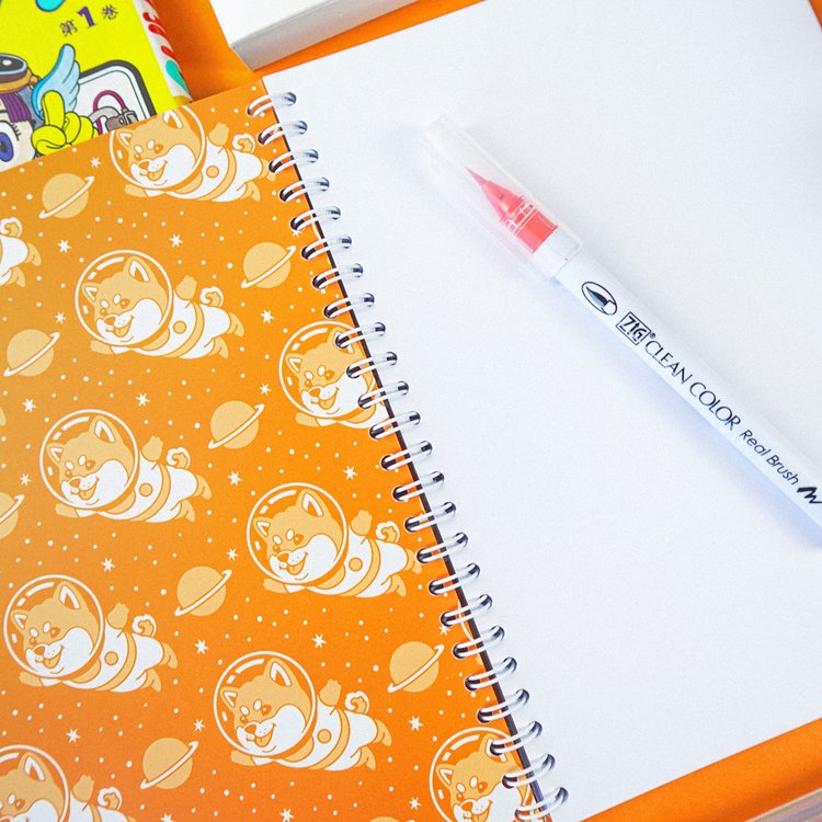 Space Shiba Spiral Notebook