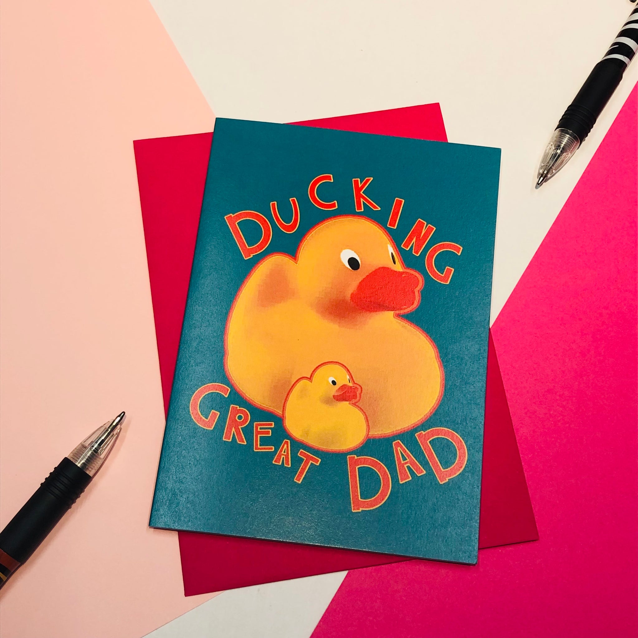 Ducking Great Dad Greetings Card