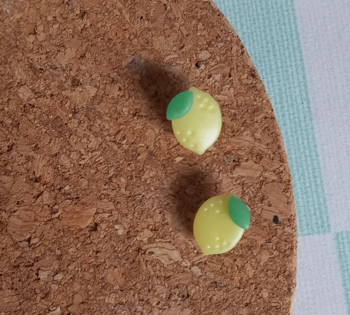 Lemon Polymer Clay Earrings