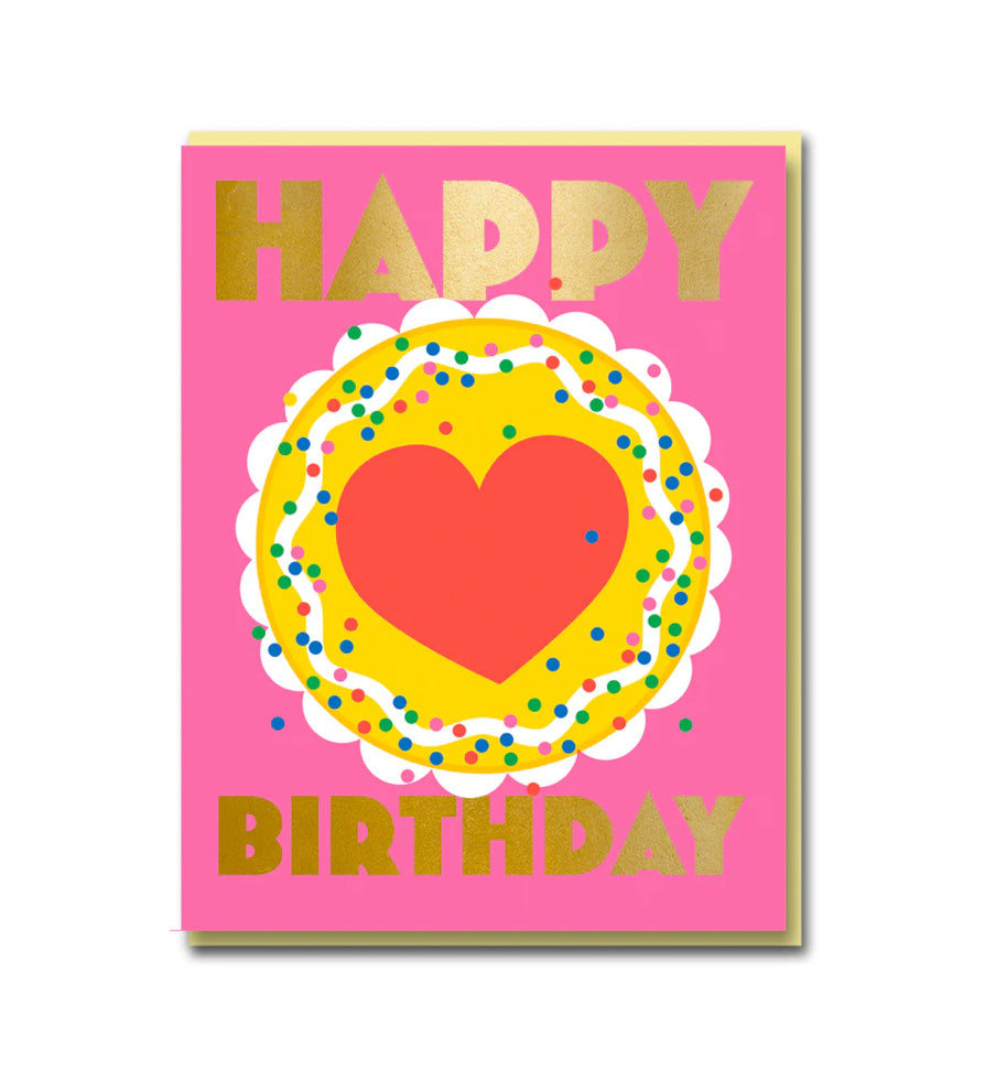 Heart Birthday Cake Card