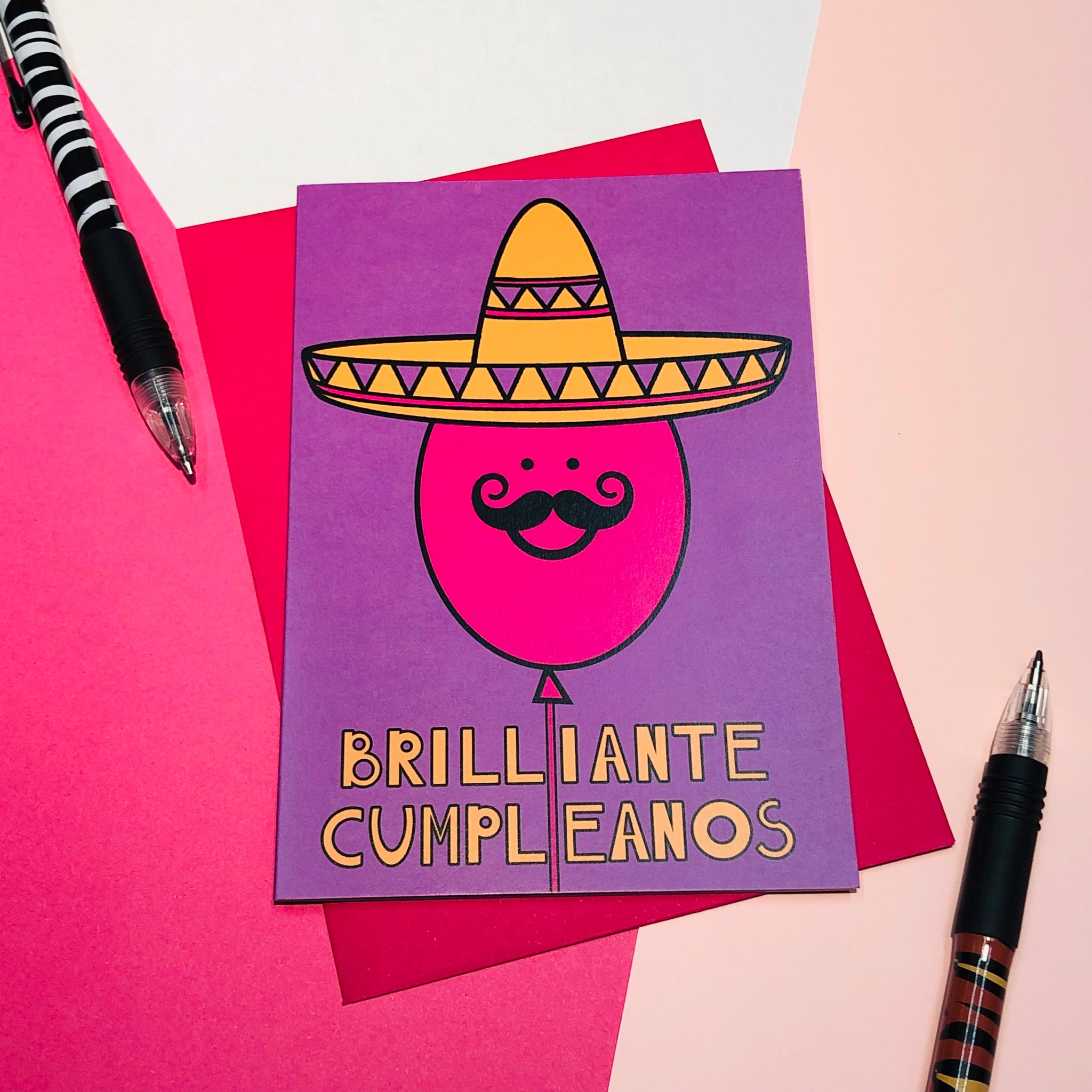 Mexican Balloon Birthday Card