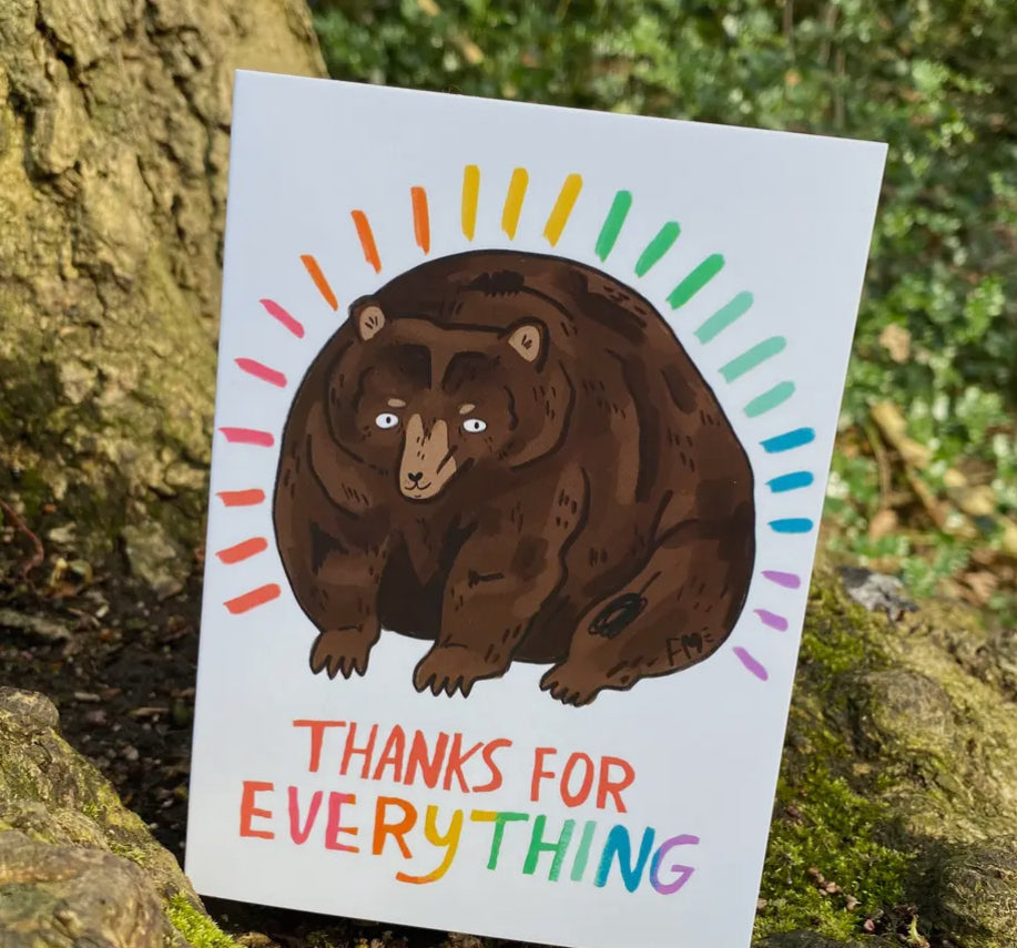 Thanks For Everything Bear Card