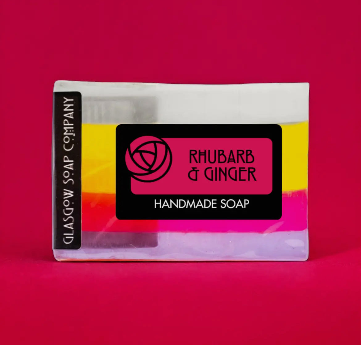 Rhubarb and Ginger Handmade Soap Slice