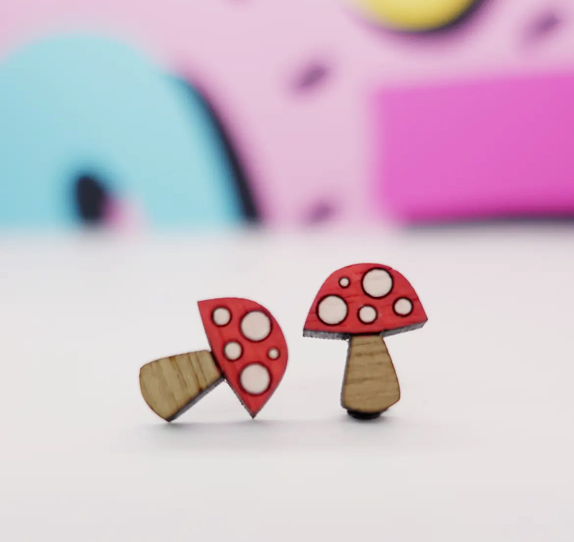 Mushroom Stud Earrings