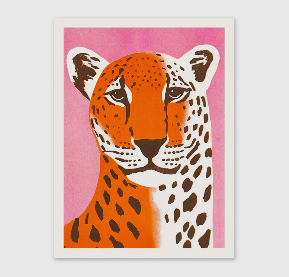 Mid Century Leopard Riso Print