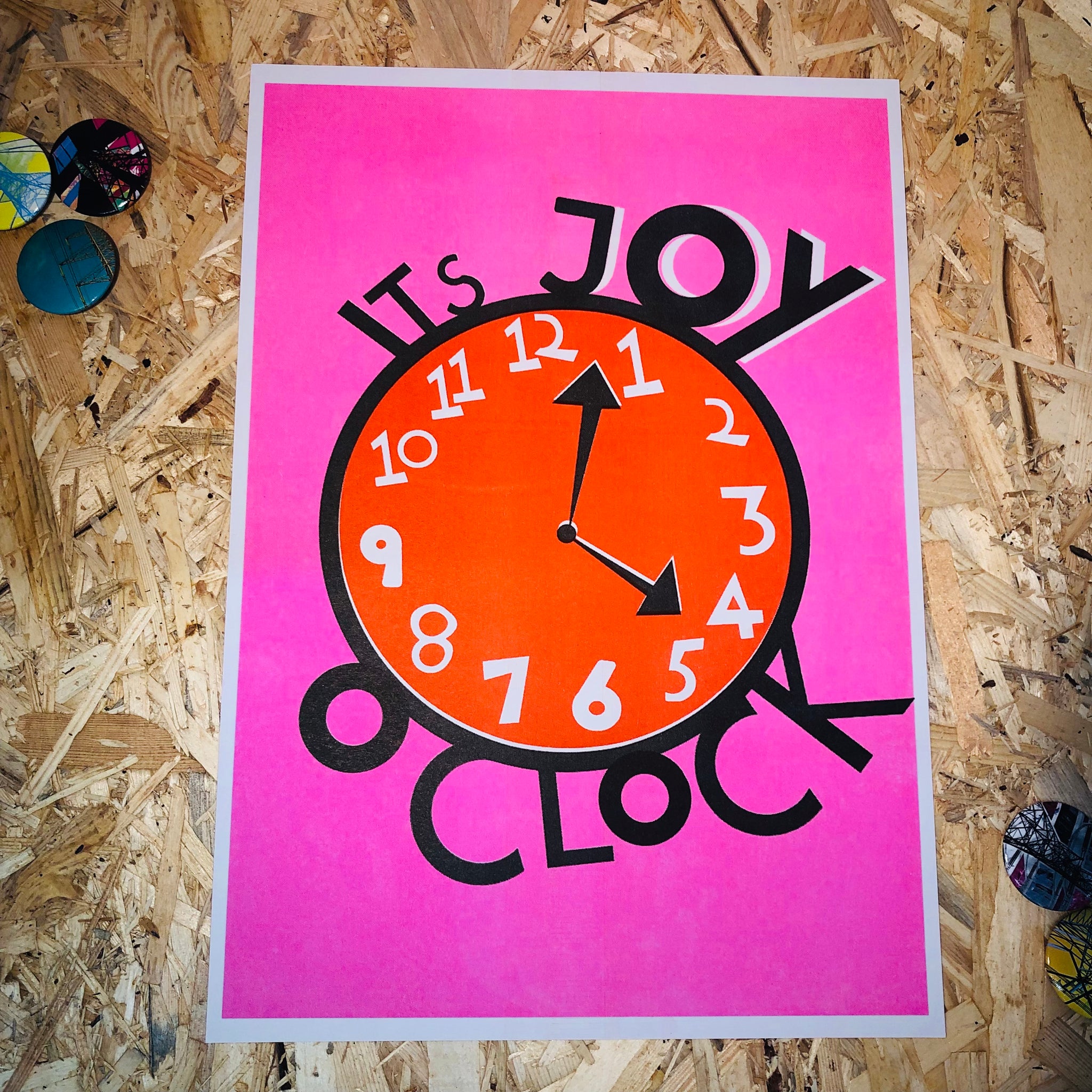 Joy o Clock Riso Print
