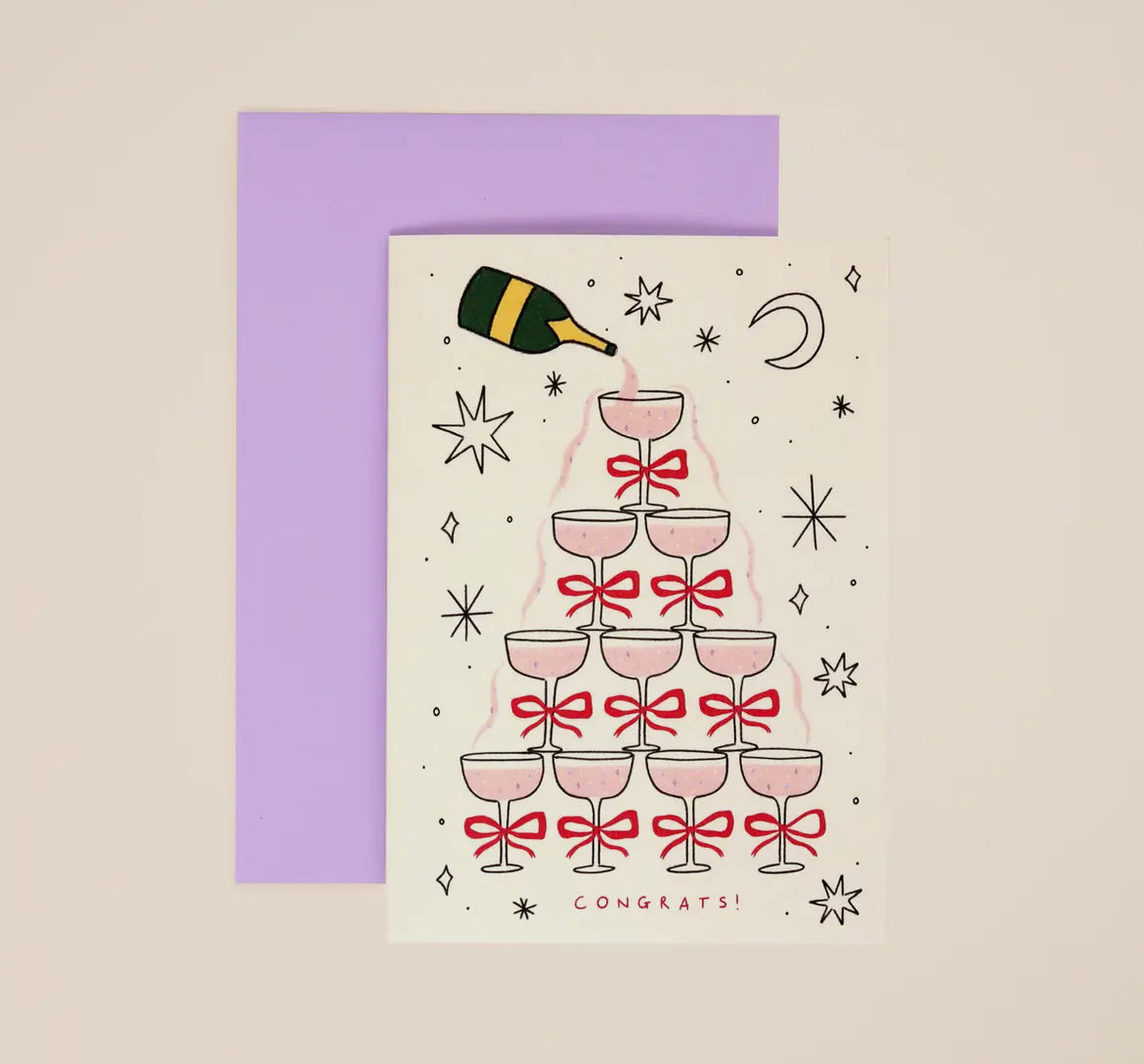 Champagne Congratulations Card