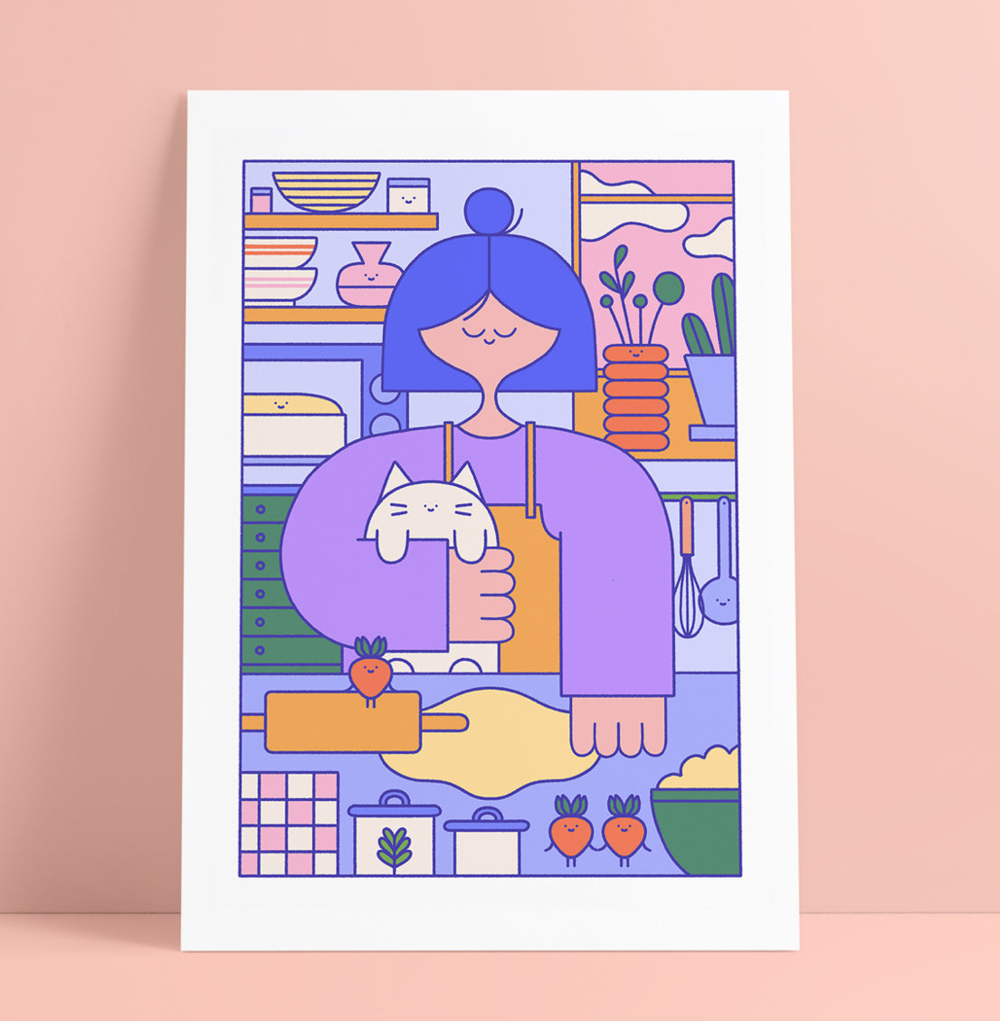 Cooking Together Print