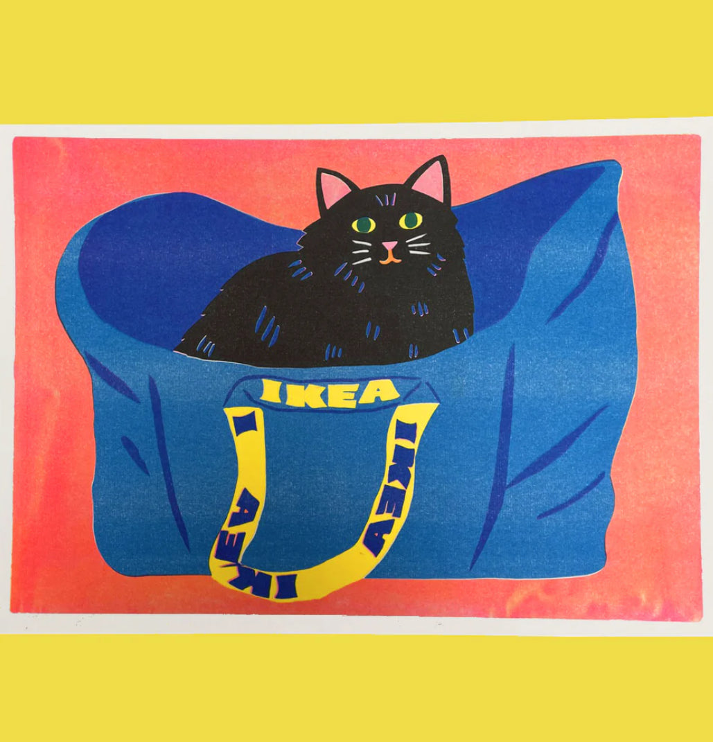 Ikea Cat A3 Print