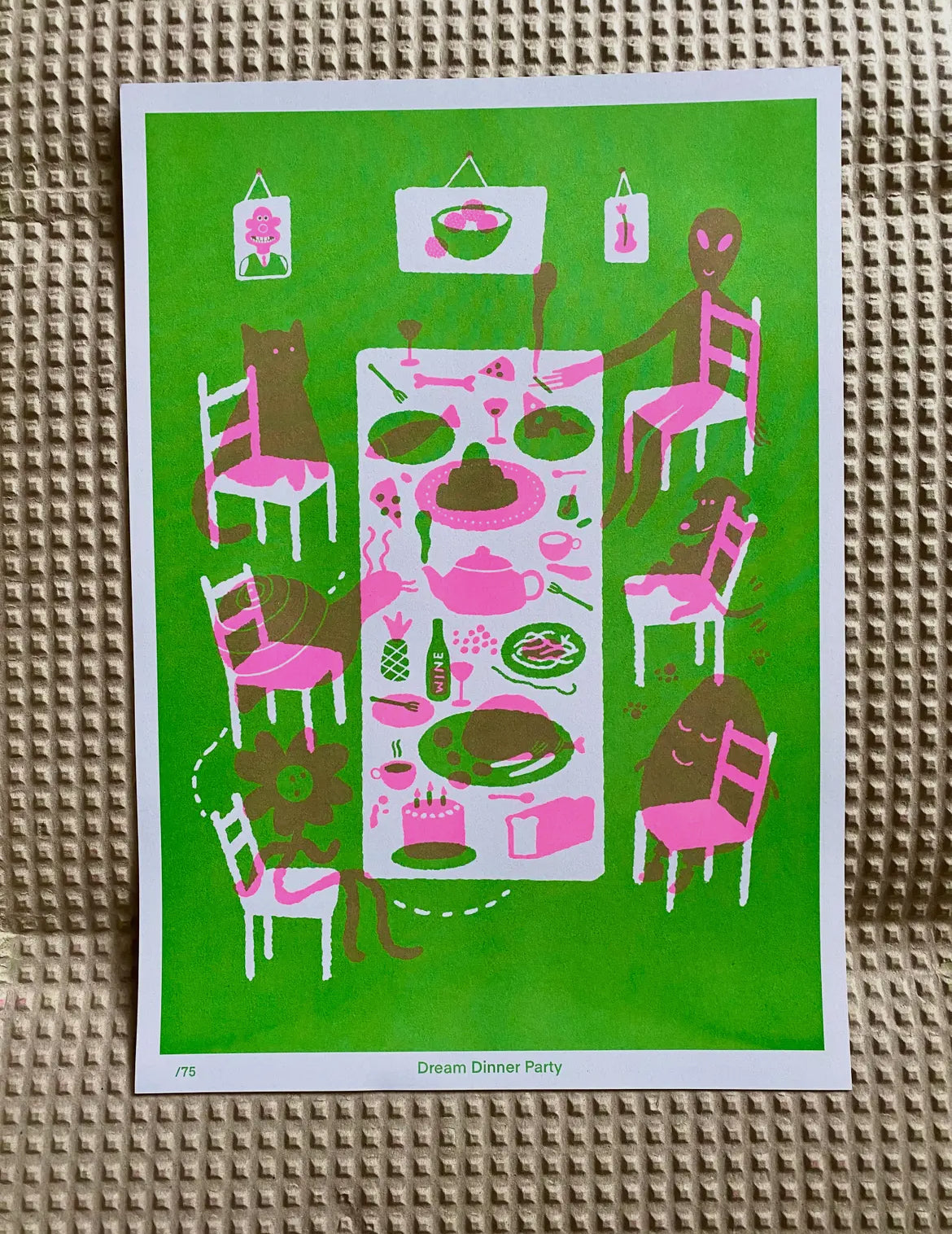 Dream Dinner Party Risograph Print