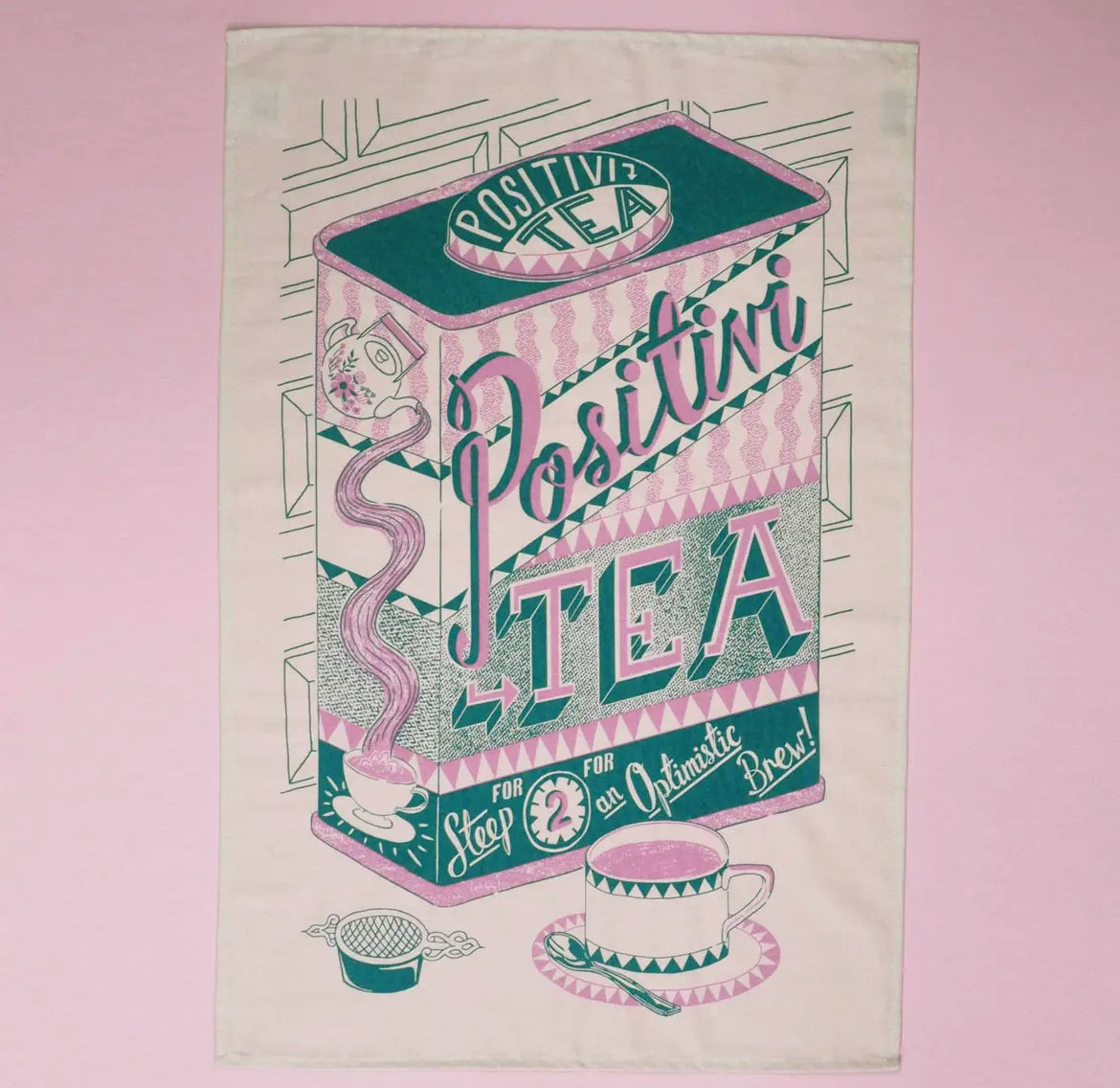 Positivity Tea Caddy Tea Towel