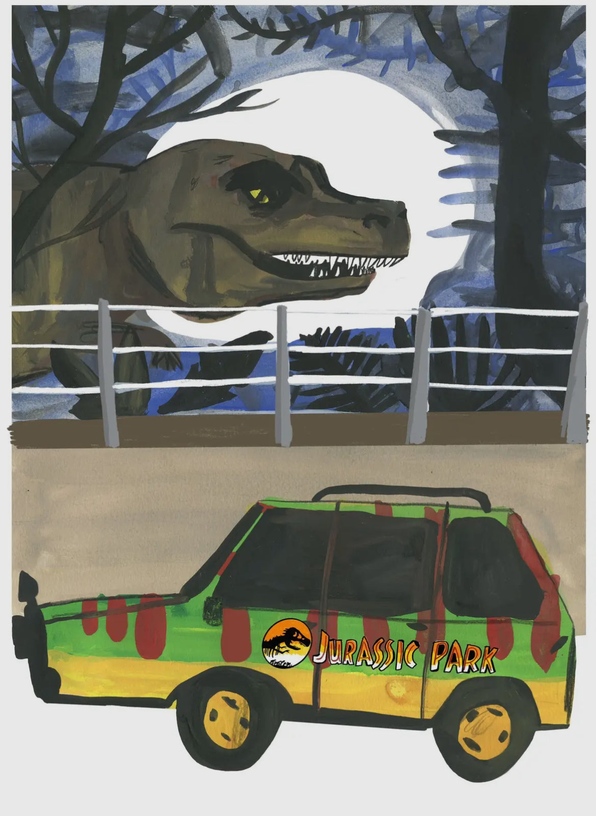 Jurassic Park A4 Print