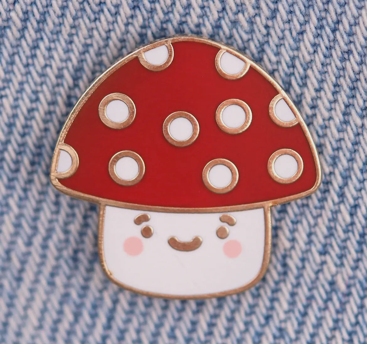 Cute Kawaii Mushroom Enamel Pin