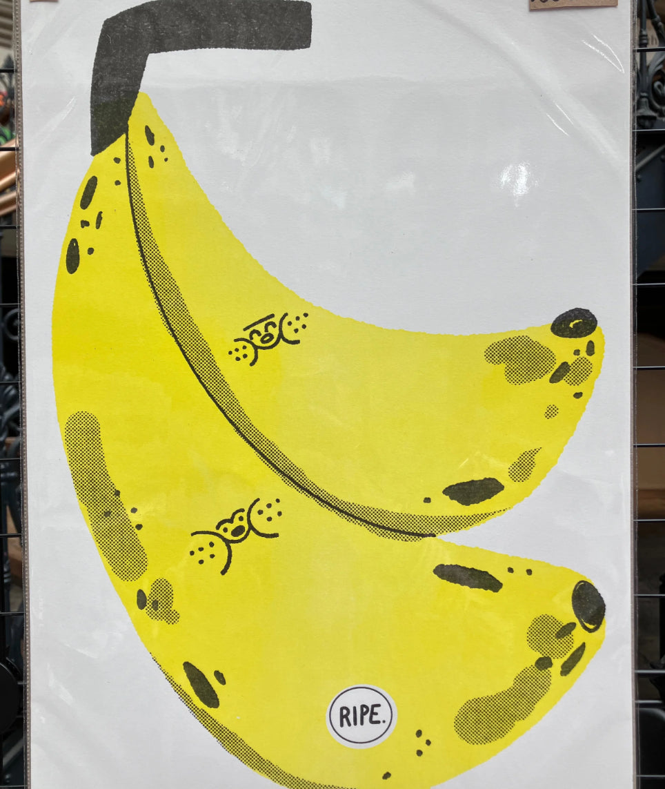 Ripe Banana A3 Riso Print