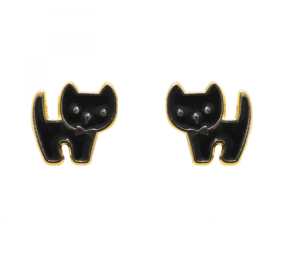 Black Cat Earrings