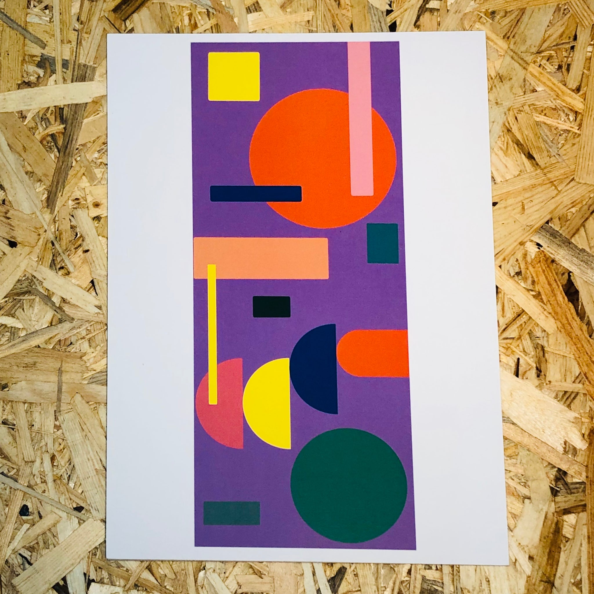 Collage Purple A4 Print