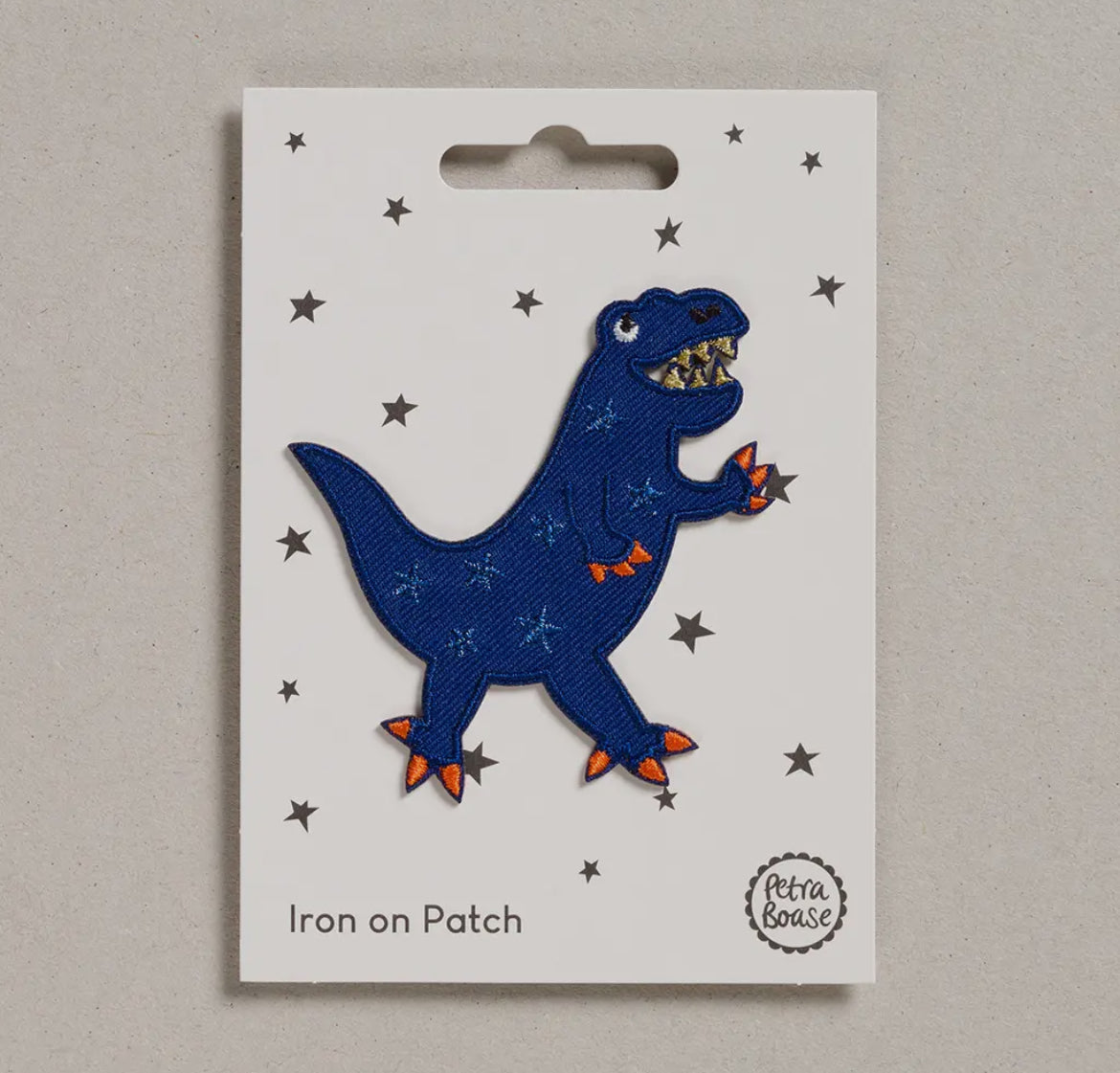 Blue Dinosaur Iron on Patch