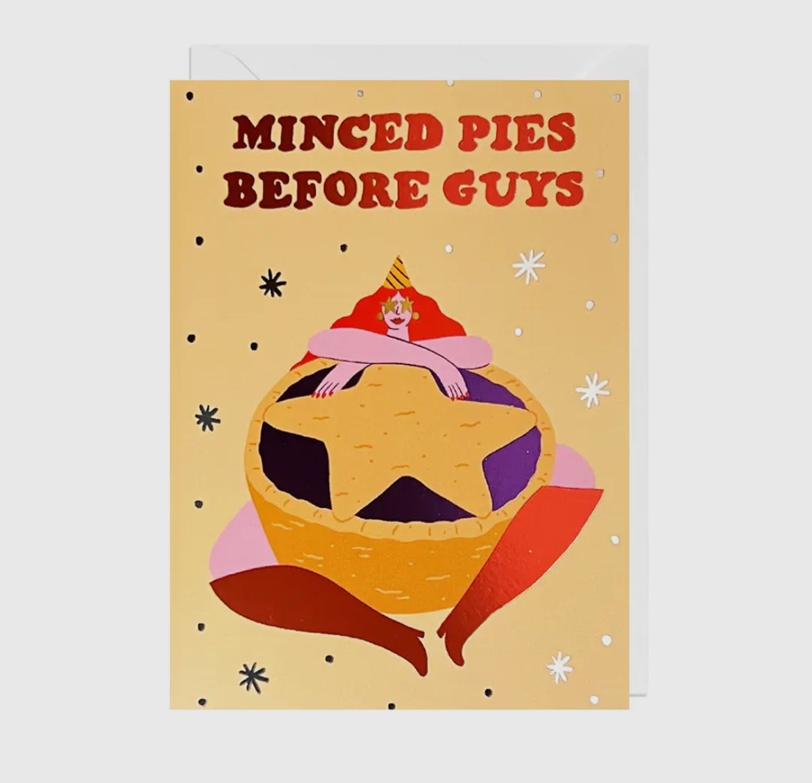 Minced Pies Before Guys Foil Card