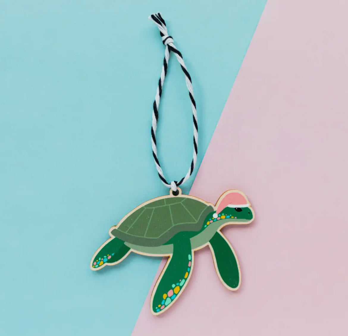 Turtle Wooden Christmas Tree Decoration