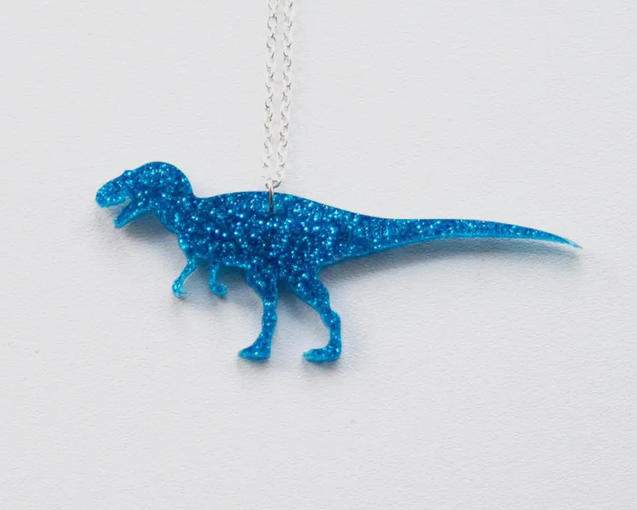 Glitter T-Rex Dinosaur Medium Necklace