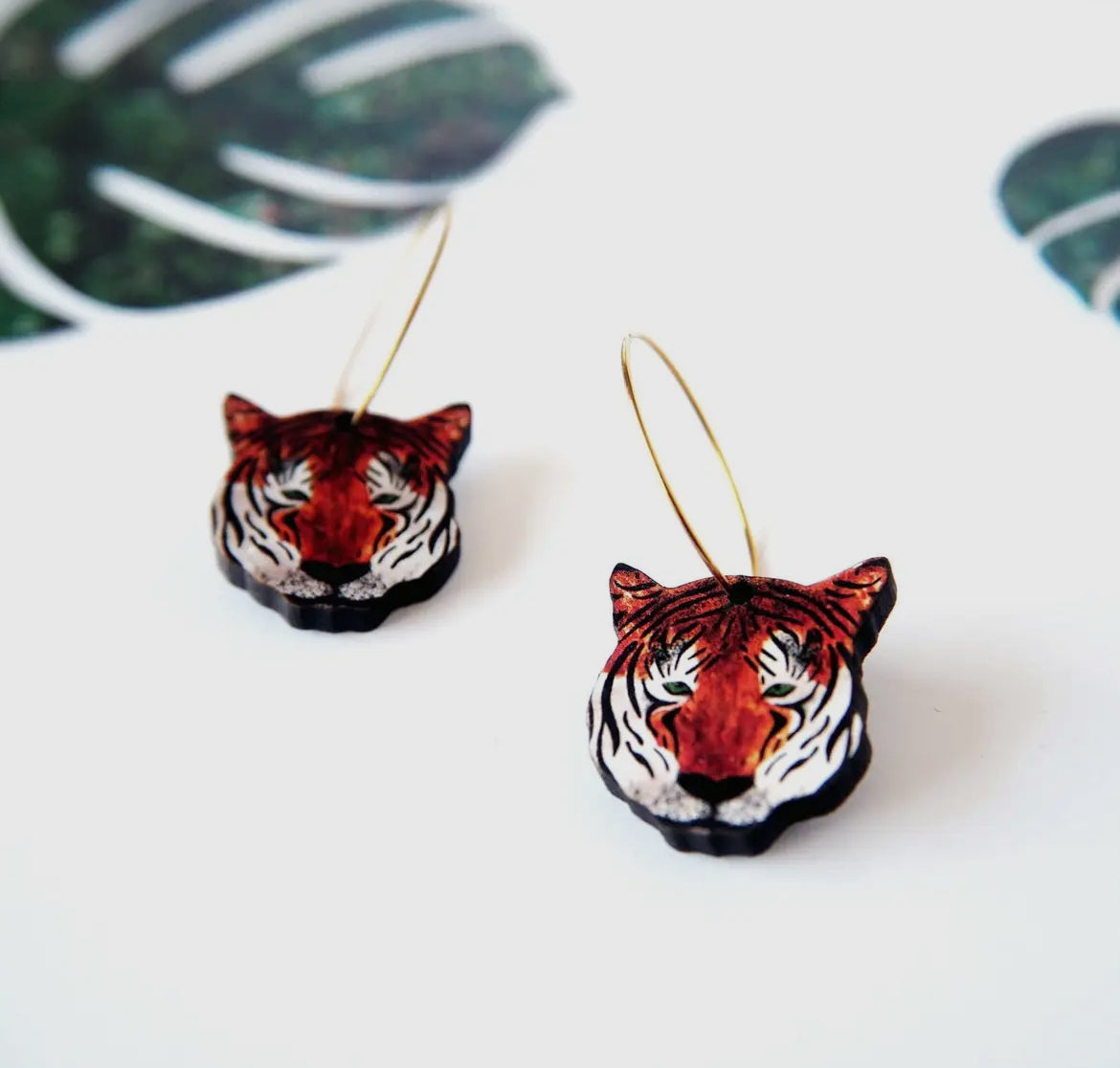 Tiger Hoop Earrings