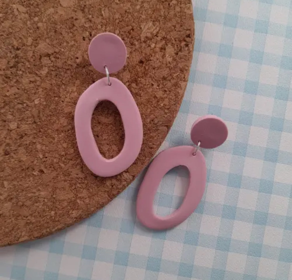 Organic Donut Polymer Clay Earrings