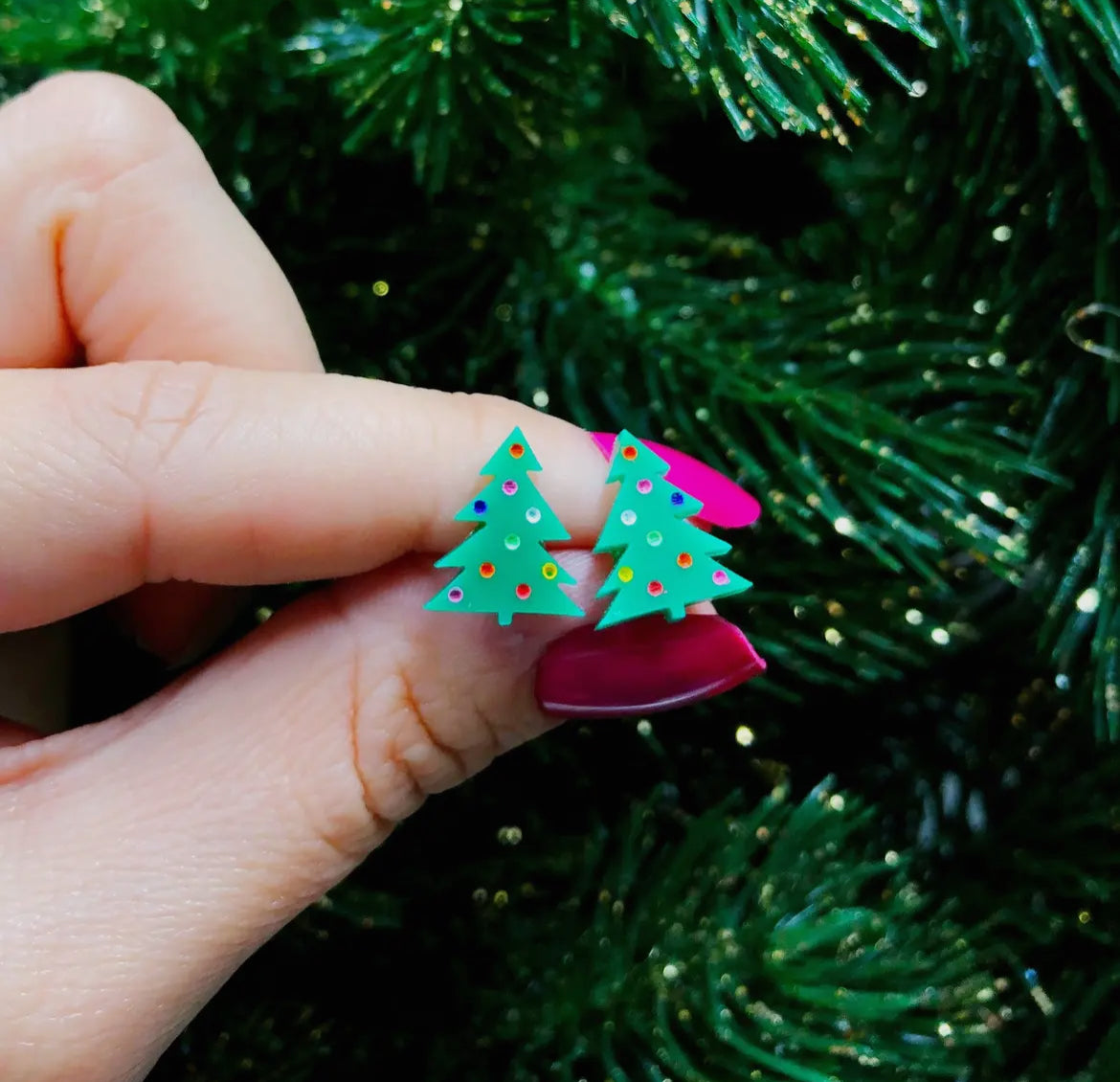 Christmas Tree Stud Earrings