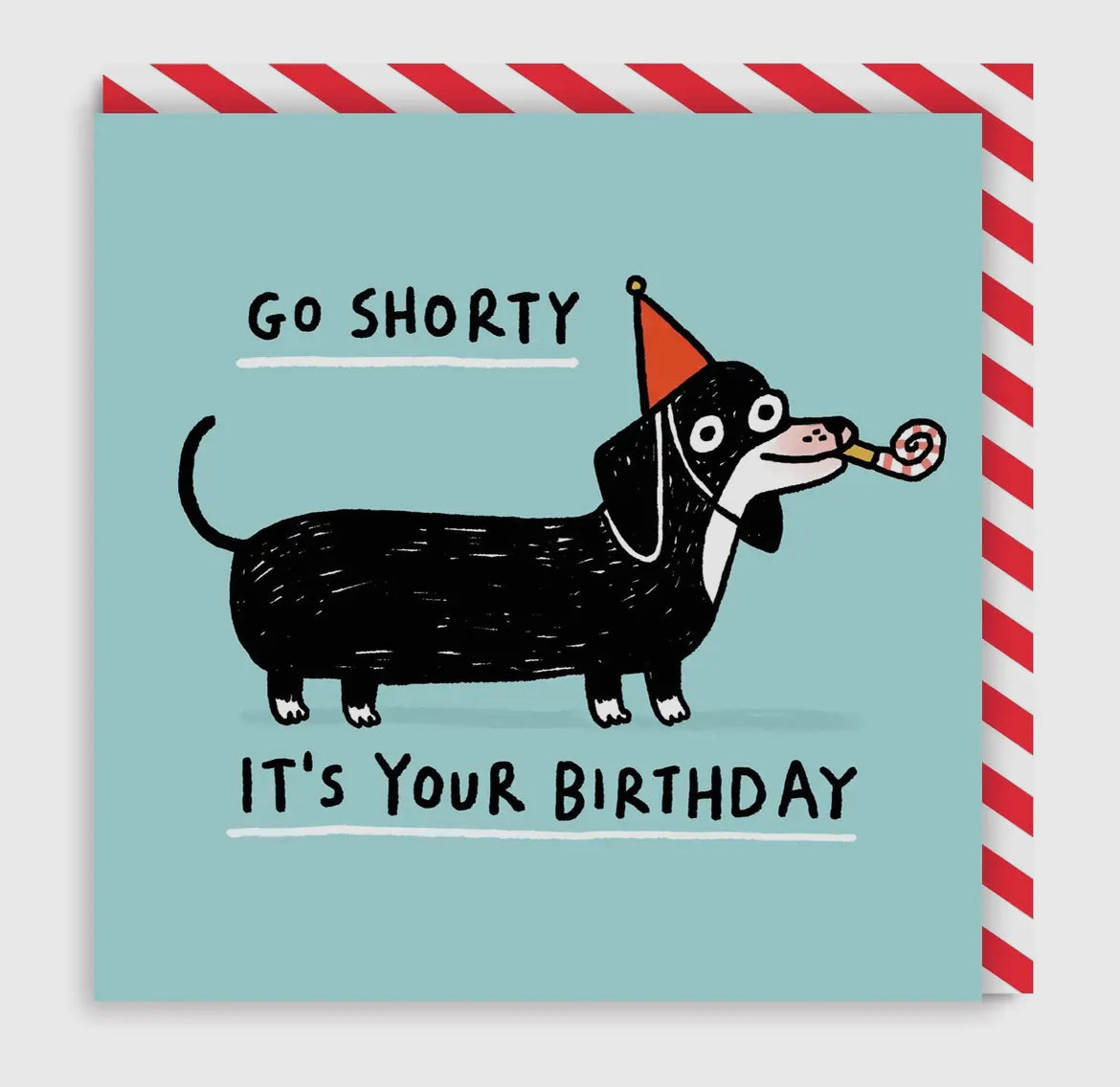 Go Shorty Square Gemma Correll Greeting Card