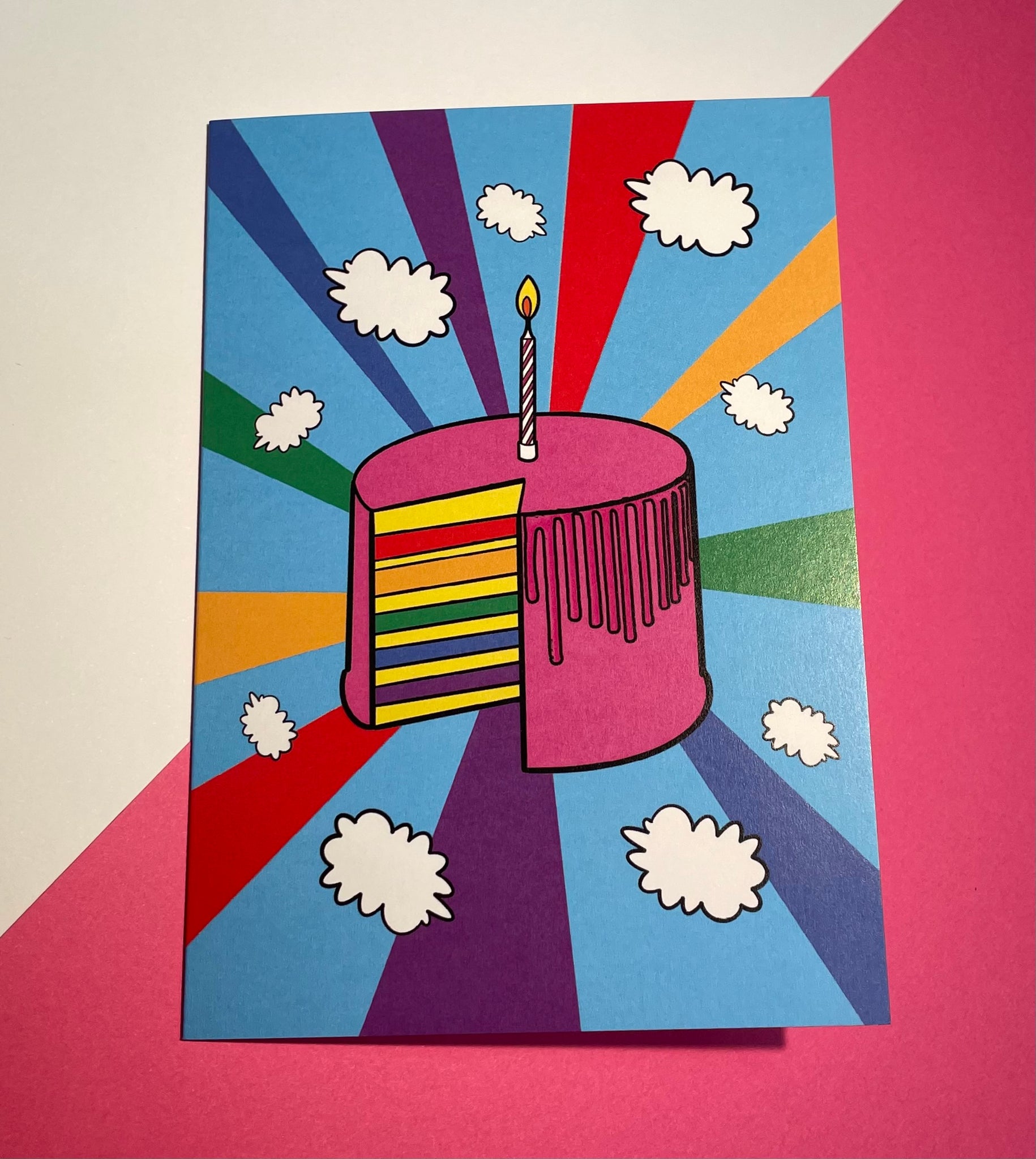 Rainbow Birthday Cake Card