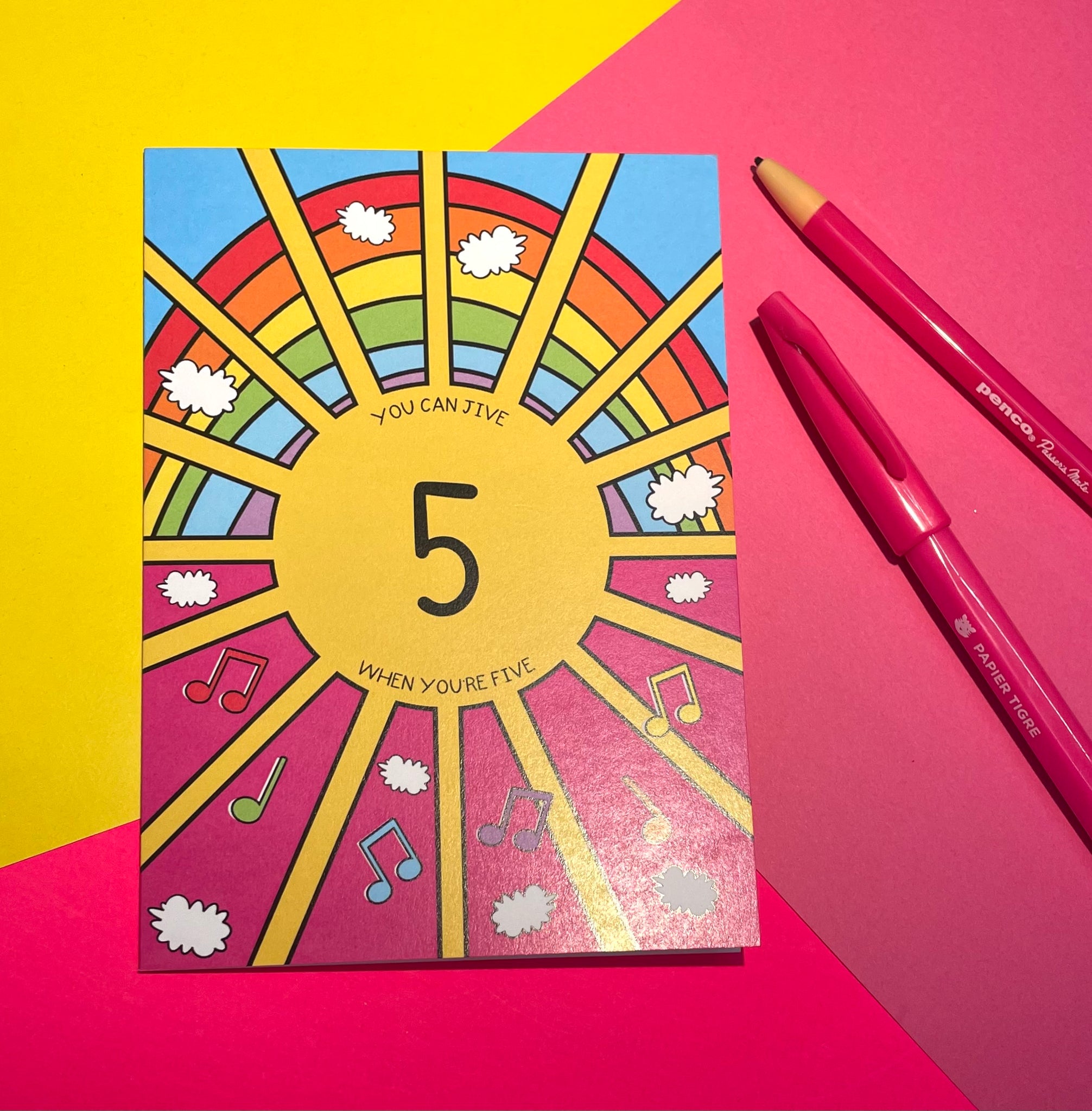 Five Jive Birthday Card