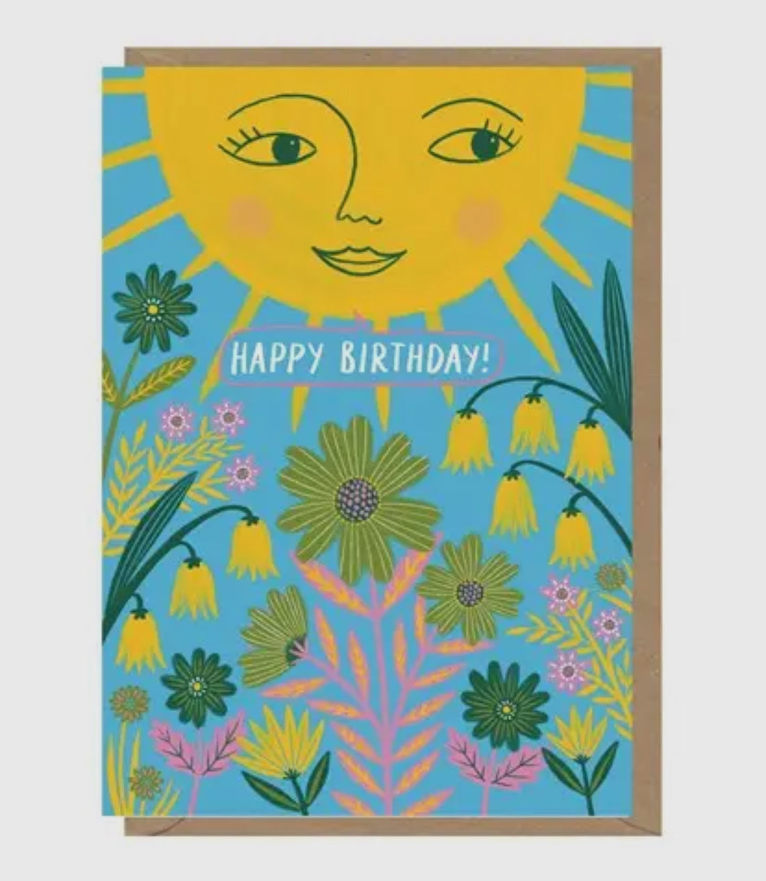 Blue Sun Birthday Card