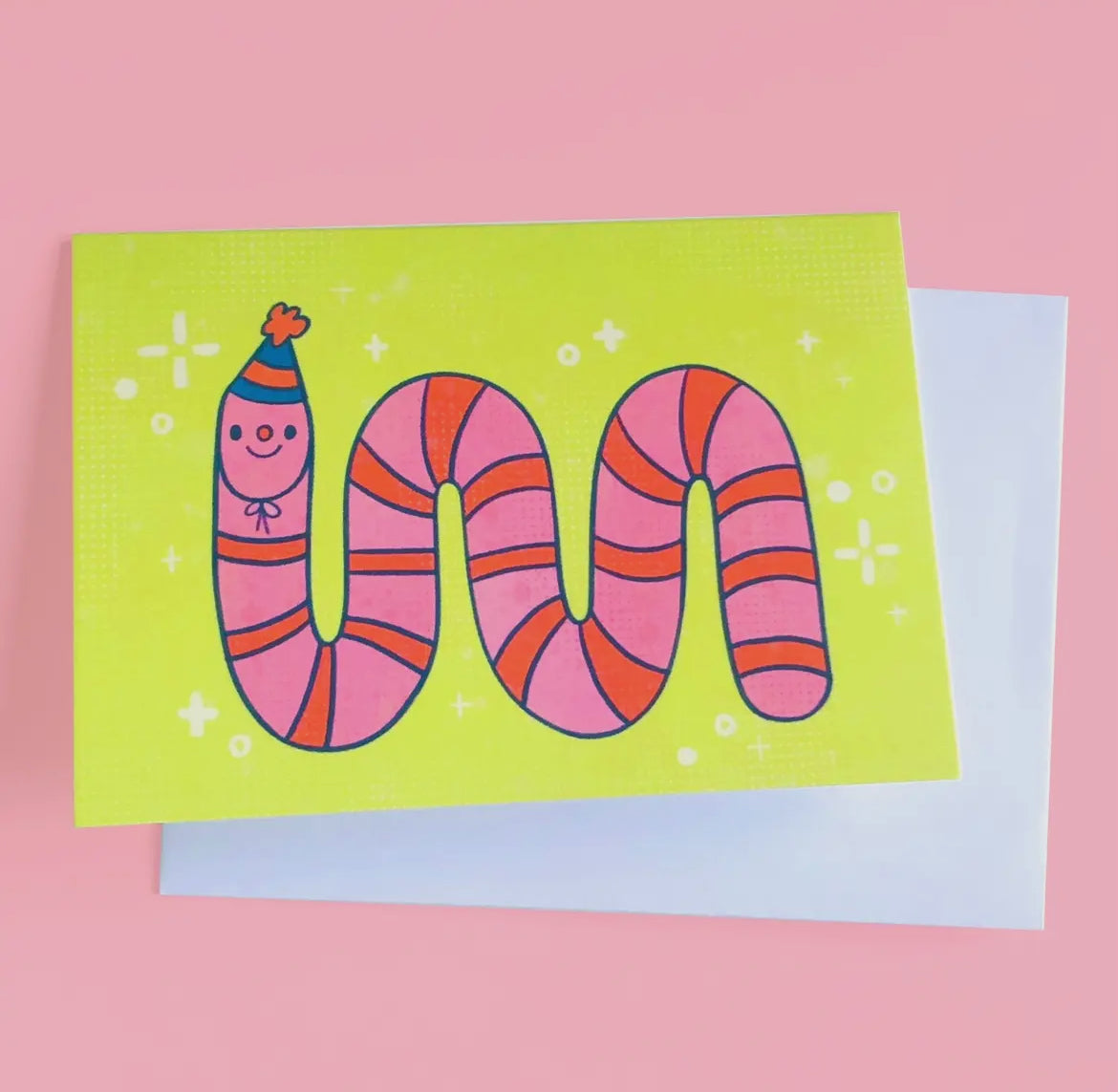 Party Worm Mini Greetings Card
