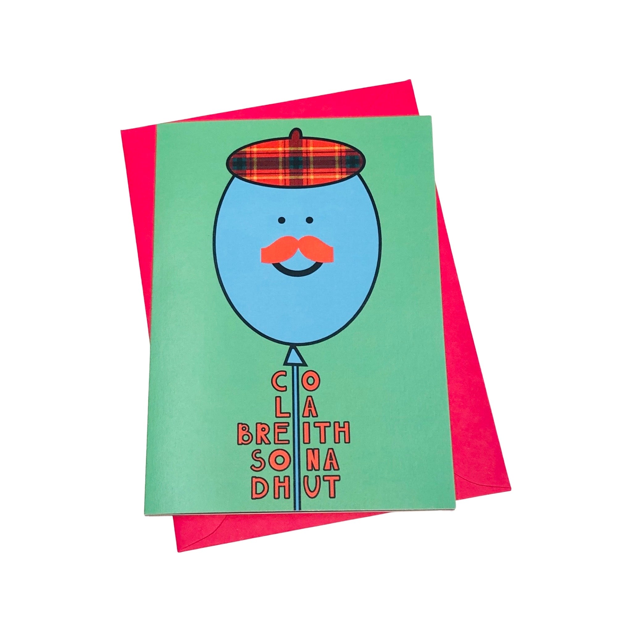 Scottish Balloon Birthday Greetings Card