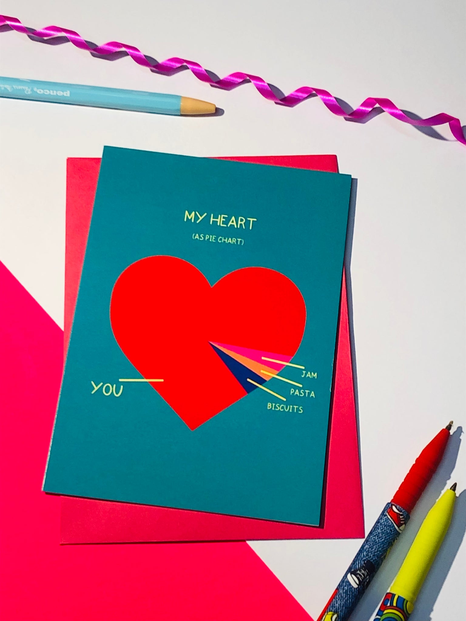 My Heart Pie Chart Card