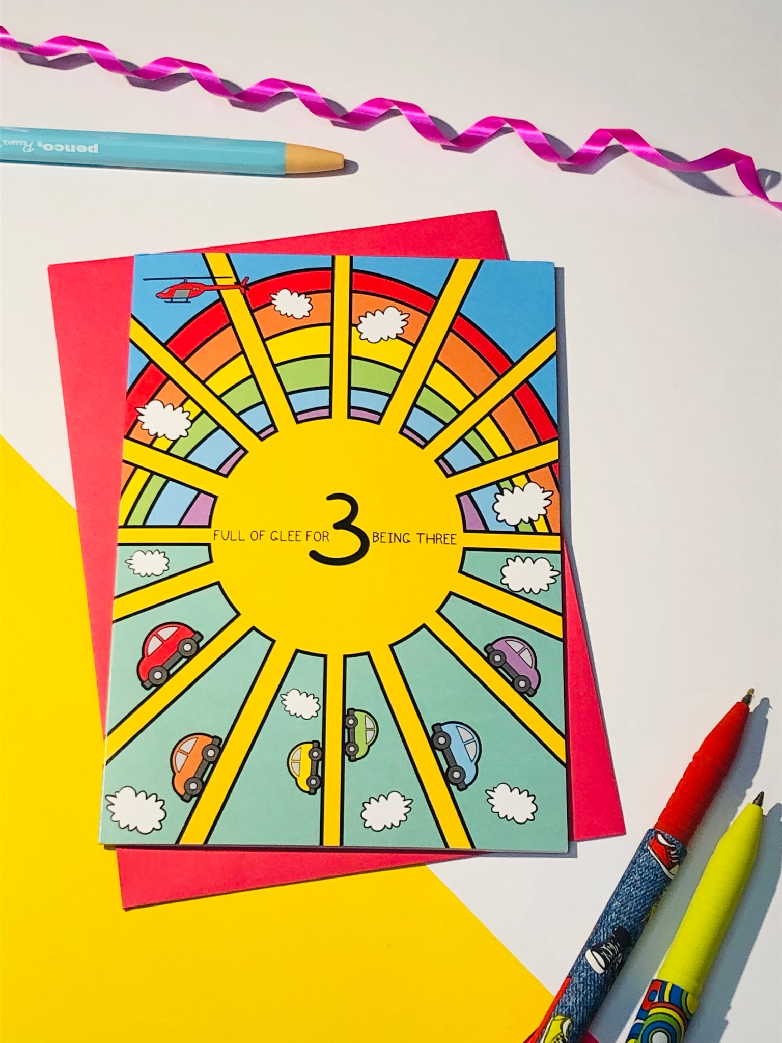 Three Glee Birthday Card