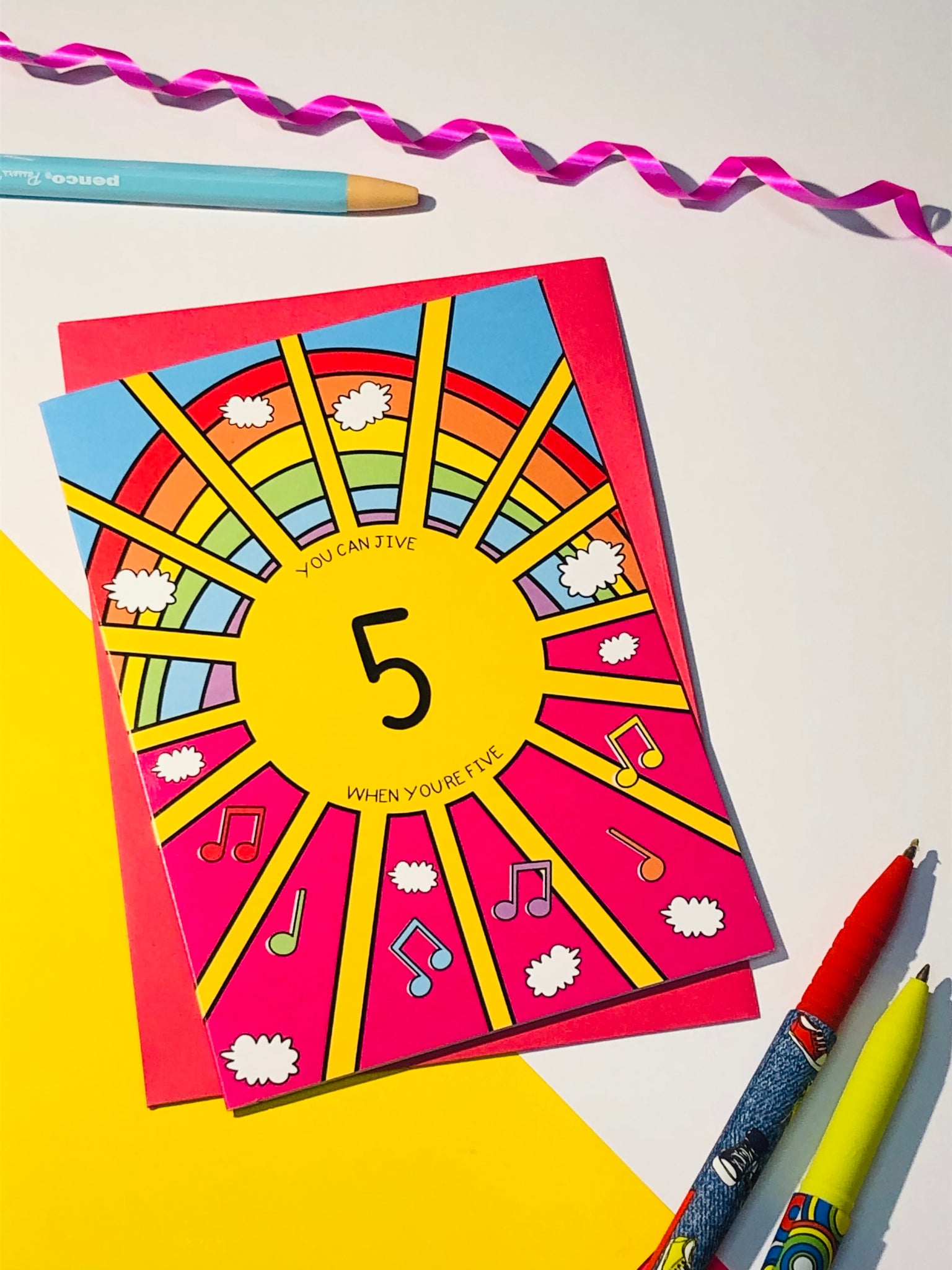 Five Jive Birthday Card