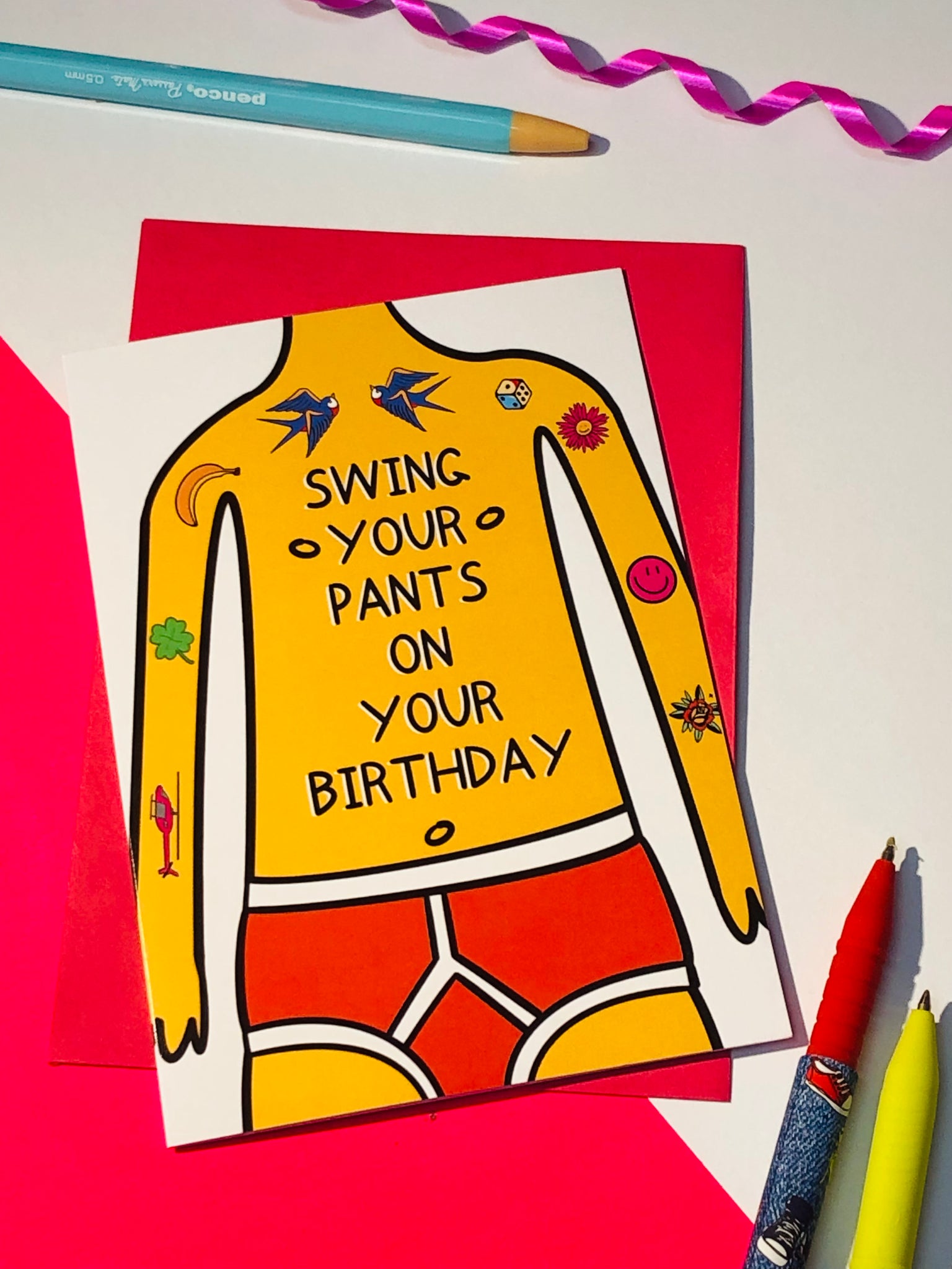 Swing Your Pants Birthday Card