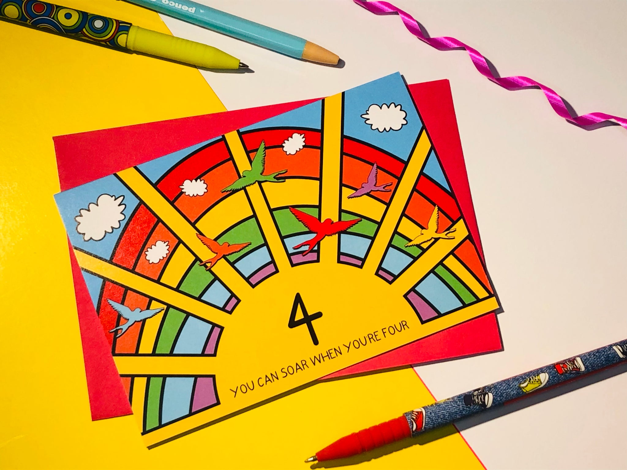 Four Soar Birthday Card