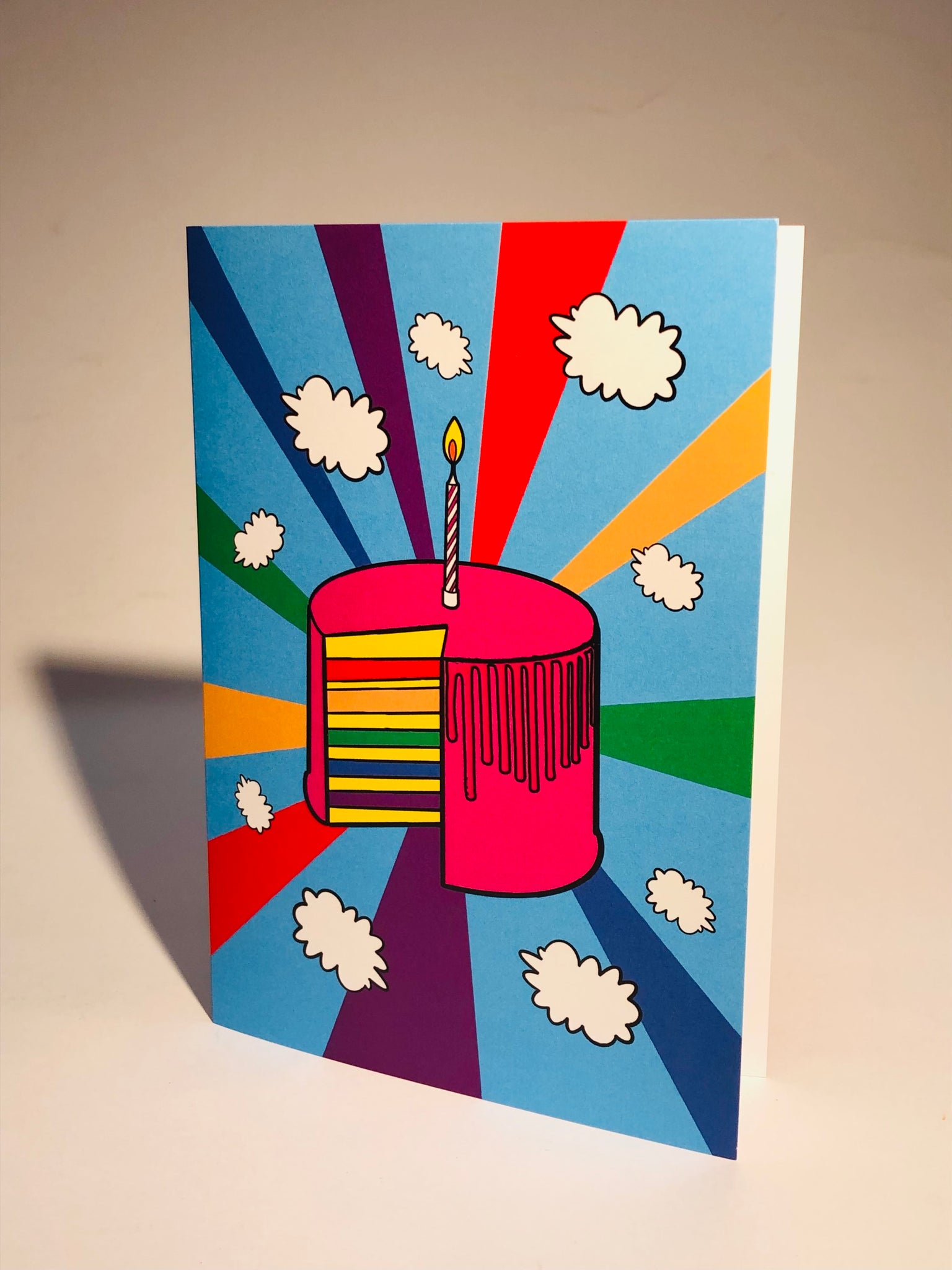 Rainbow Birthday Cake Card