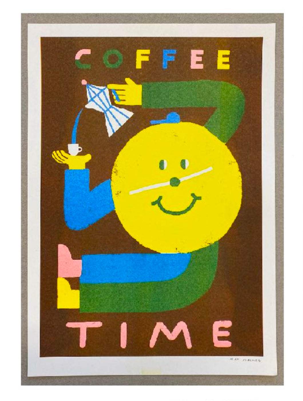 Coffee Time A3 Riso Print