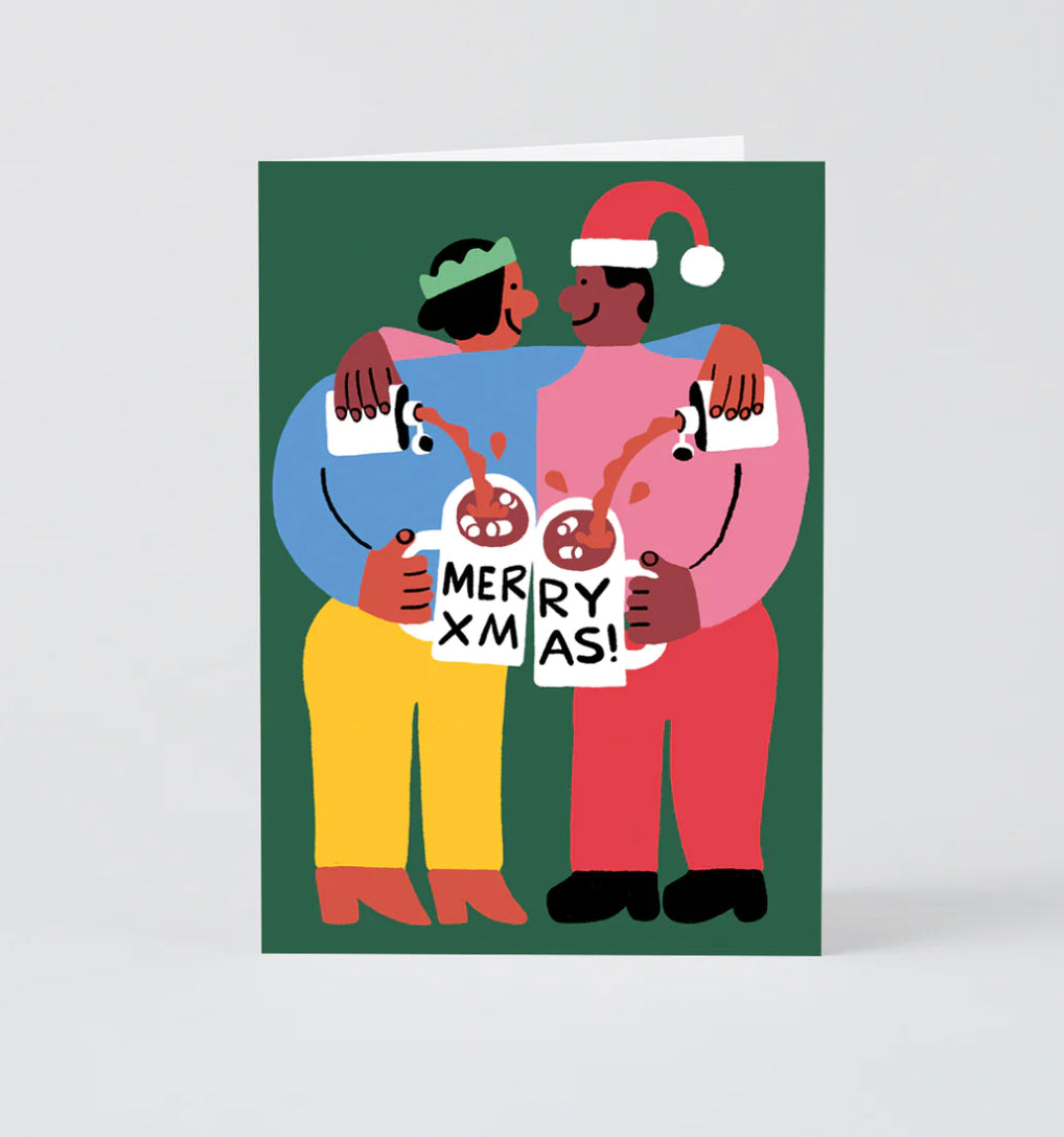Merry Xmas Tipple Embossed Card
